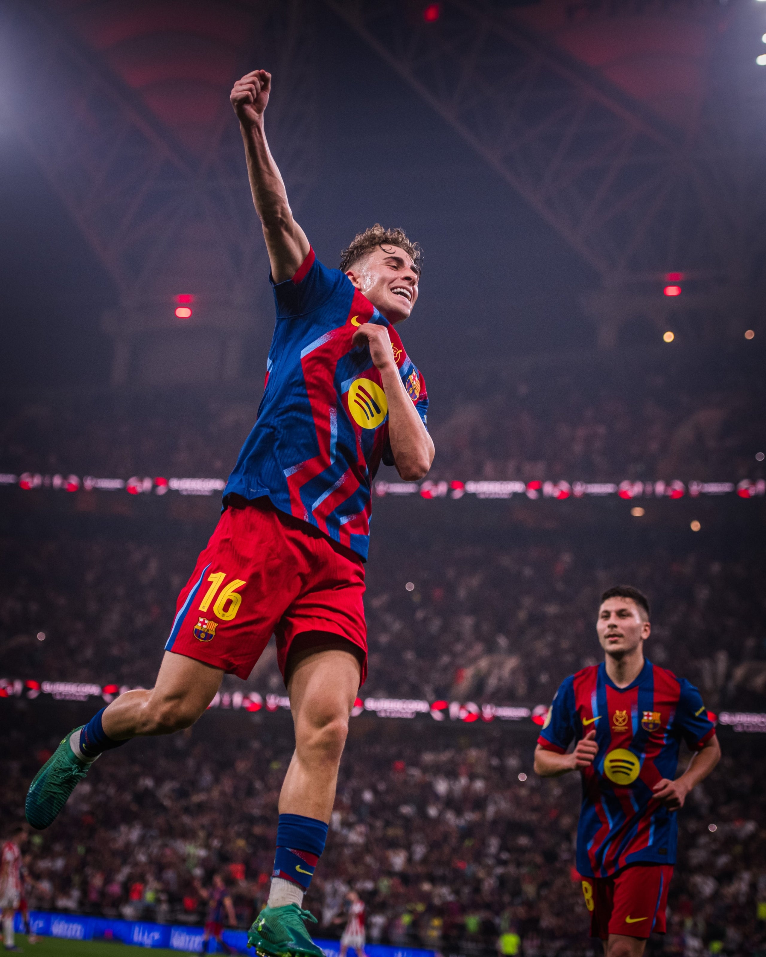 Fermín López, celebrant un gol contra l'Athletic Club | FC Barcelona