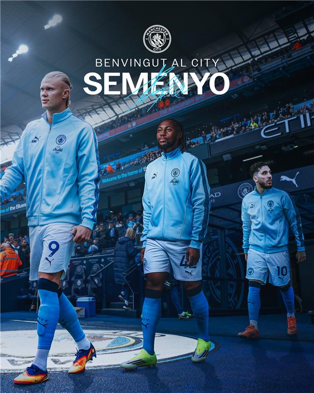 Montaje del Manchester City para anunciar la incorporación de Antoine Semenyo | Manchester City FC