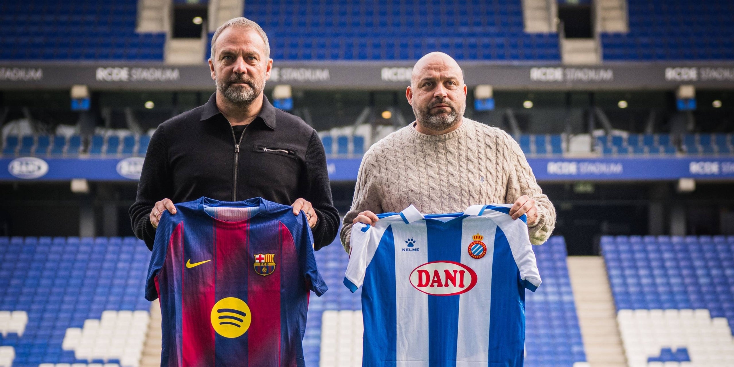 Hansi Flick i Manolo González en la prèvia de l'Espanyol-Barça | FC Barcelona