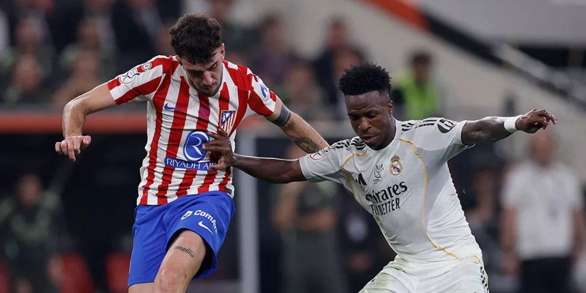 Vinicius, durant la semifinal de la Supercopa entre el Madrid i l'Atlètic | Real Madrid CF