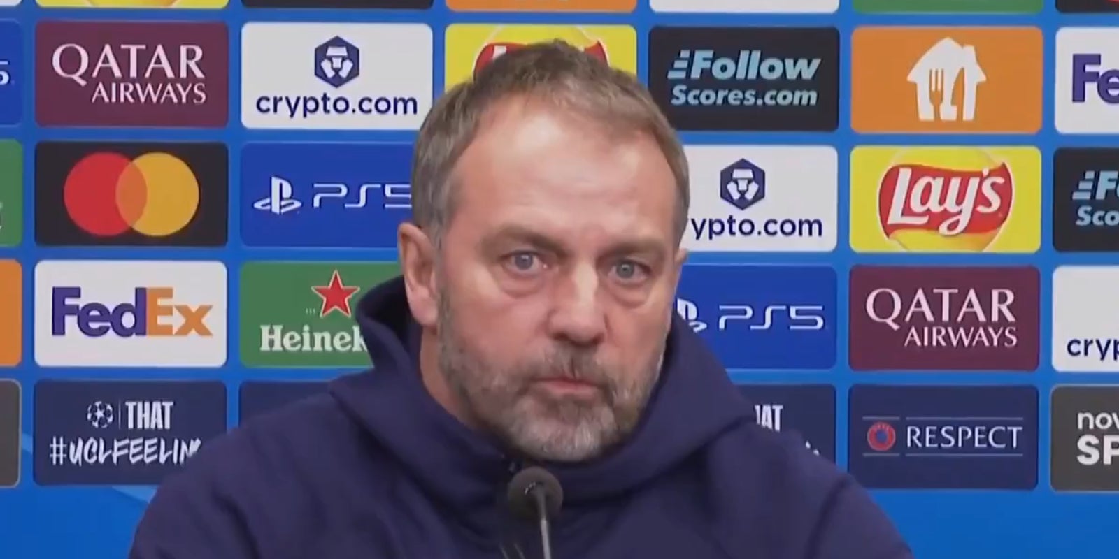 Hansi Flick, durant una roda de premsa amb el Barça | FC Barcelona