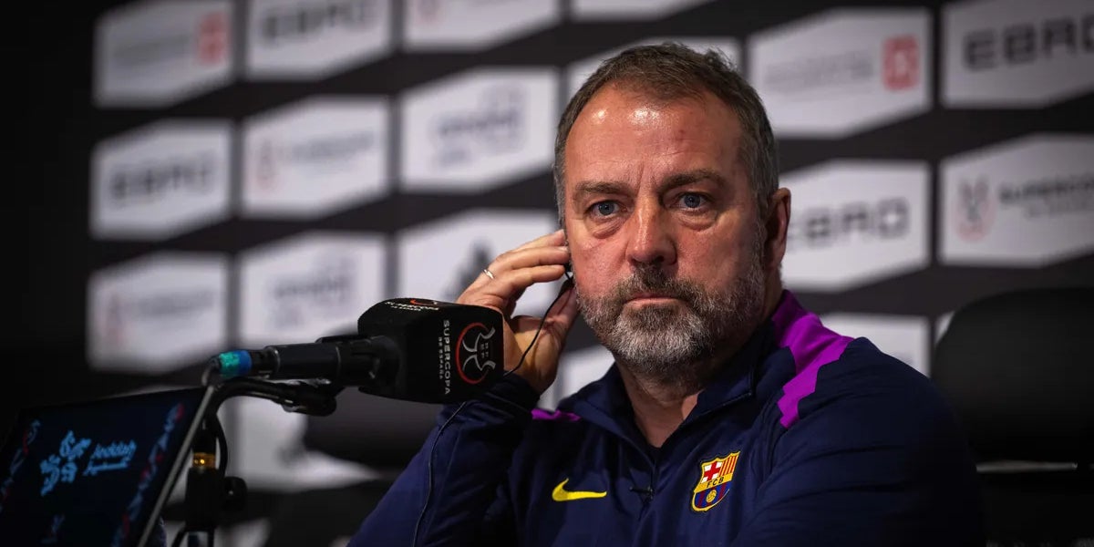 Hansi Flick, durante una rueda de prensa | FC Barcelona
