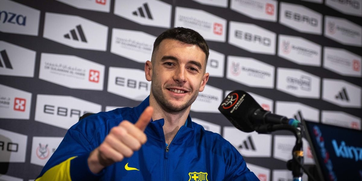 Joan Garcia, durante una rueda de prensa | FC Barcelona