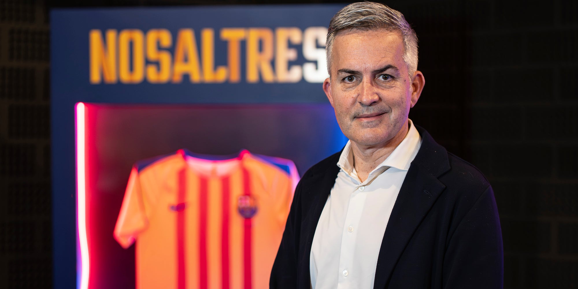 Víctor Font, precandidat a les eleccions a la presidència del Barça, durant la seva entrevista amb Món Esport | Mireia Comas