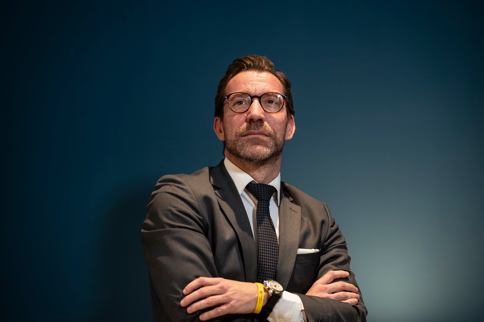 Marc Ciria, precandidat a les eleccions a la presidència del Barça, durant la seva entrevista amb Món Esport | Mireia Comas