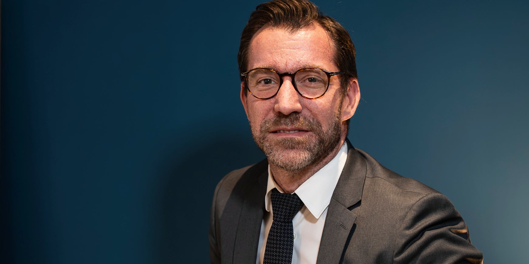 Marc Ciria, precandidat a les eleccions a la presidència del Barça, durant la seva entrevista amb Món Esport | Mireia Comas