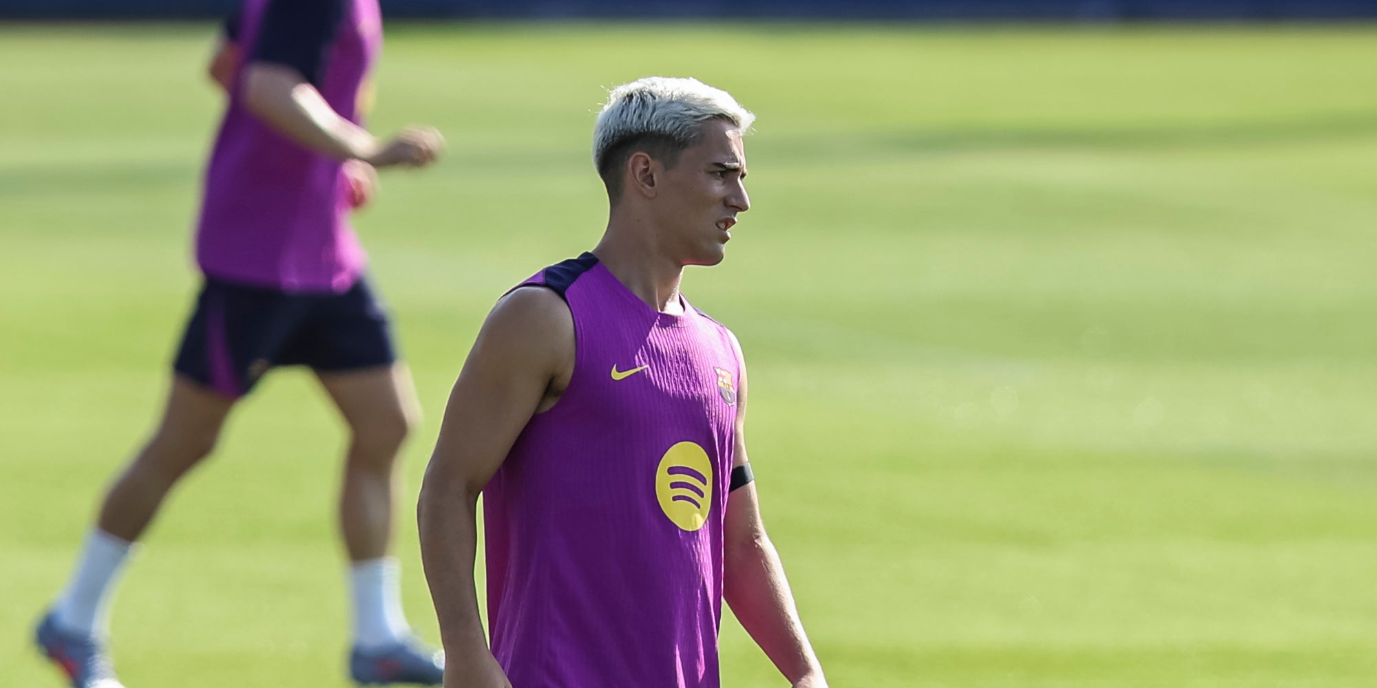 Gavi, durant un entrenament amb el Barça | Europa Press