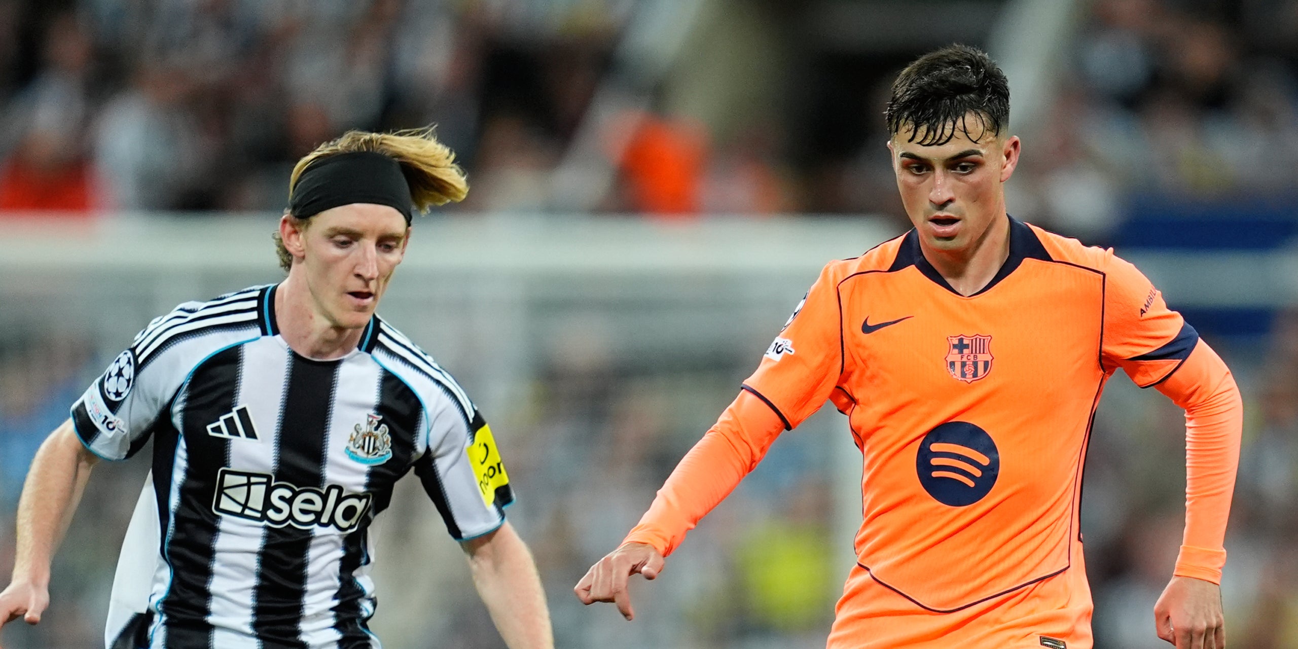 Pedri, durant el Newcastle-Barça de la fase de lliga de Champions | Europa Press