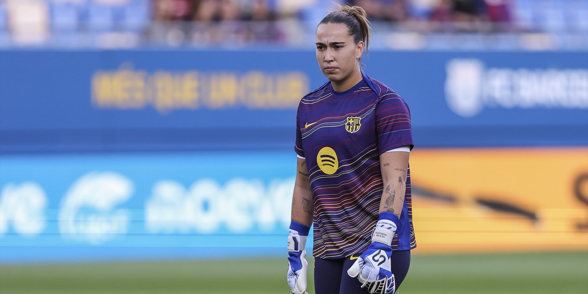 Cata Coll durant un partit del Barça | Europa Press