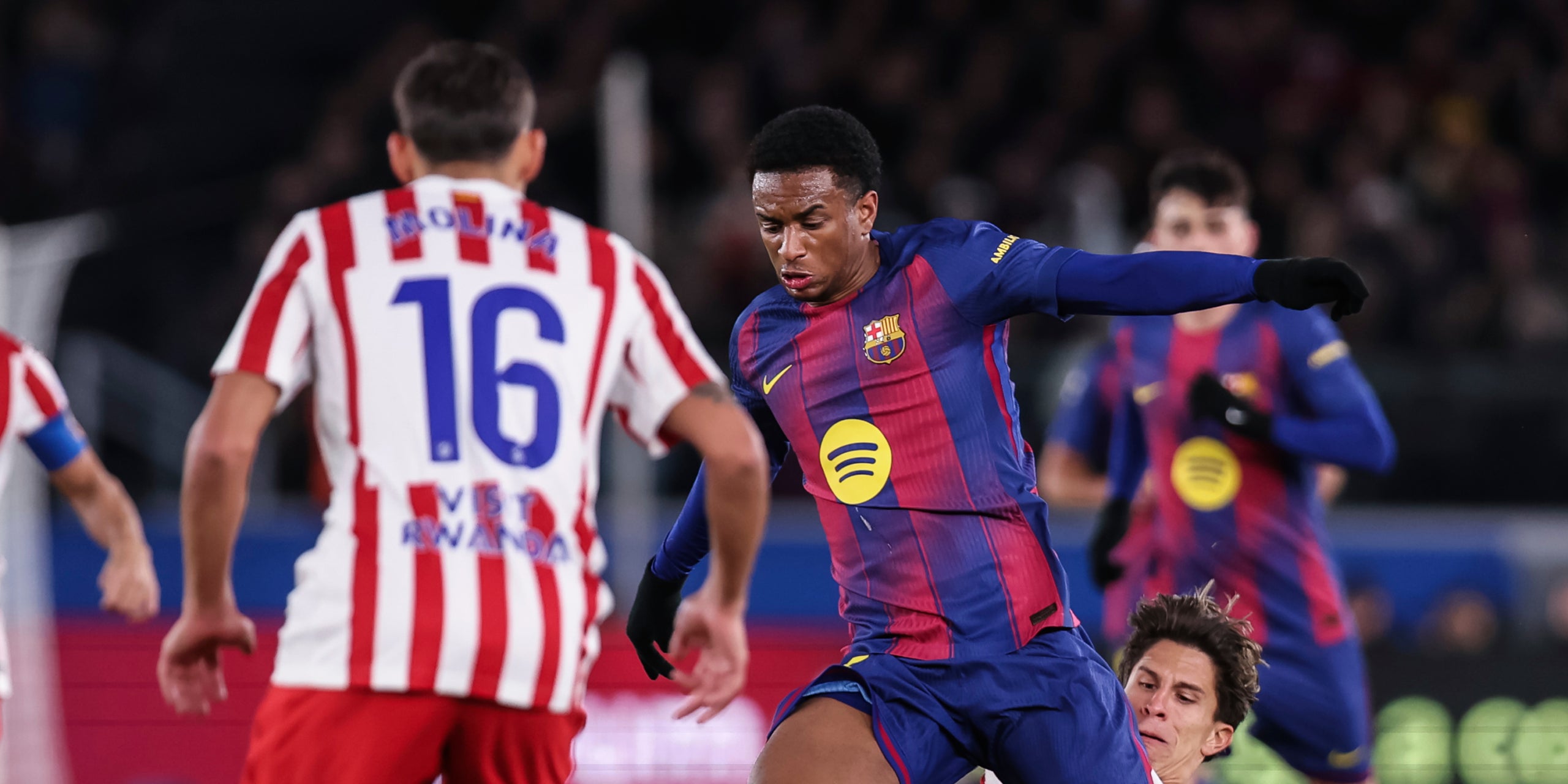 Alejandro Balde, durant el Barça-Atlètic de Madrid de Lliga | Europa Press