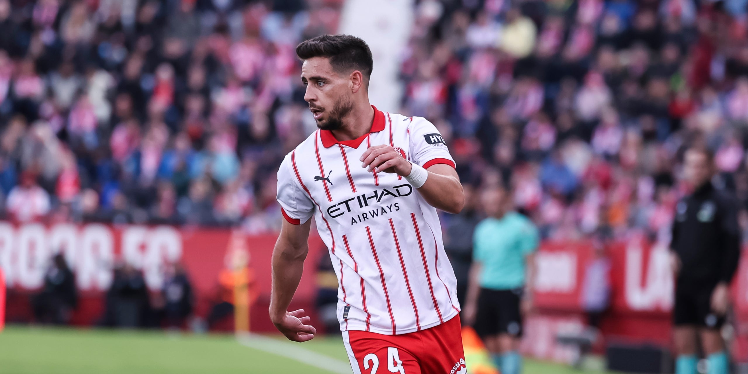 Àlex Moreno, durant un partit amb el Girona | Europa Press
