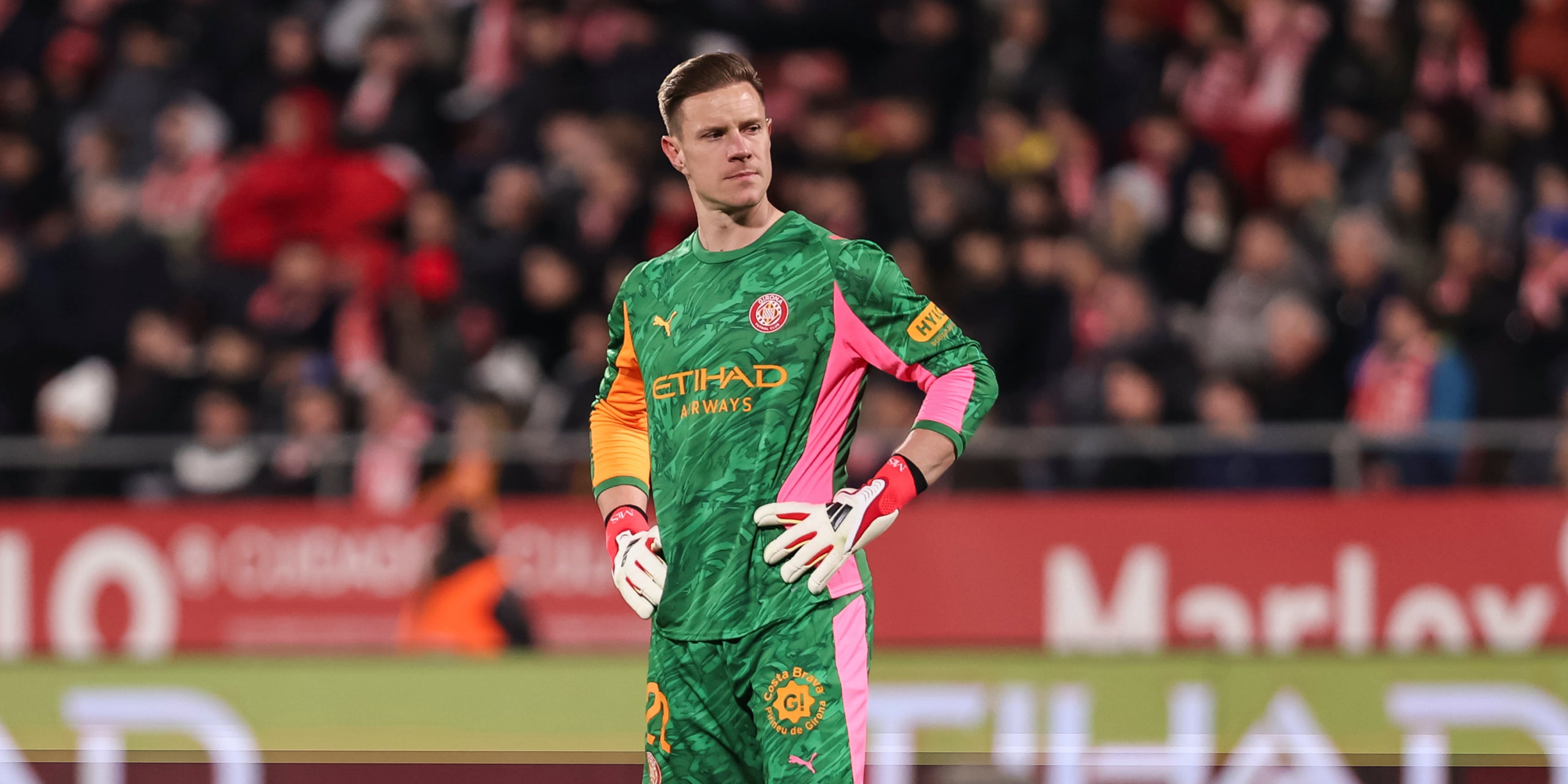 Ter Stegen, durant un partit amb el Girona | Europa Press