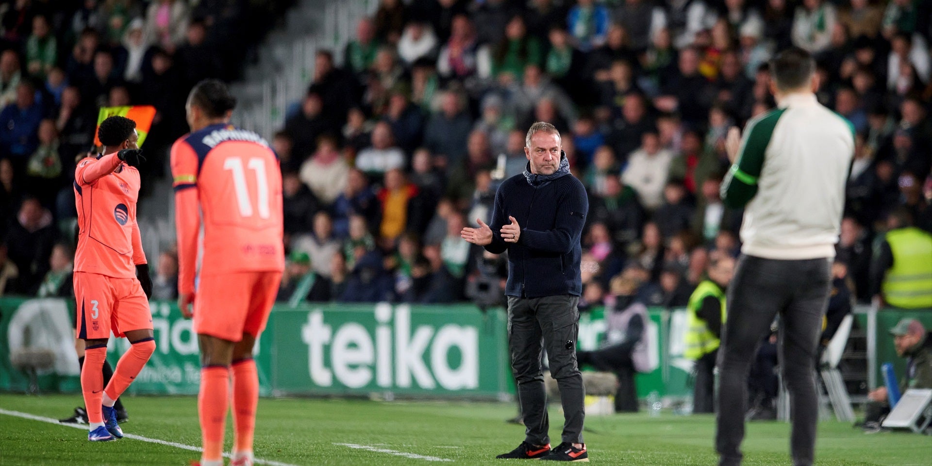 Hansi Flick durant l'Elx-Barça | Europa Press