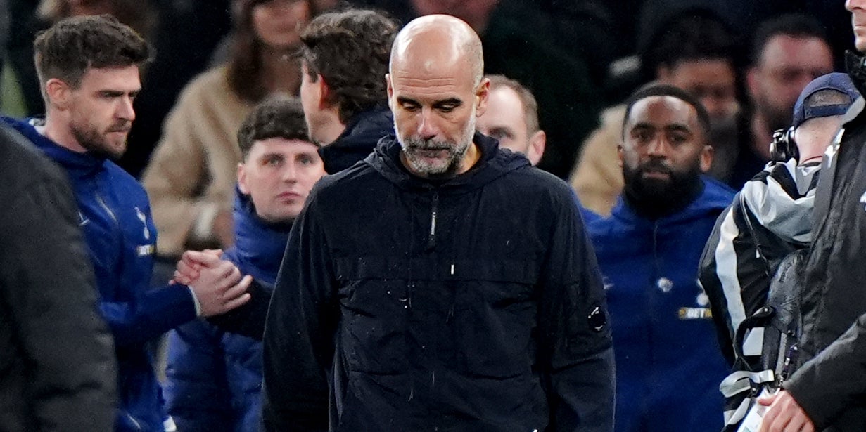 Pep Guardiola, després del partit contra el Tottenham | Europa Press