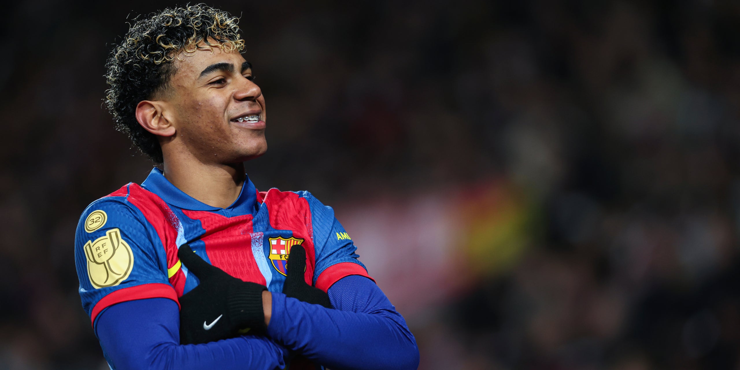 Lamine Yamal, celebrant un gol amb el Barça | Europa Press