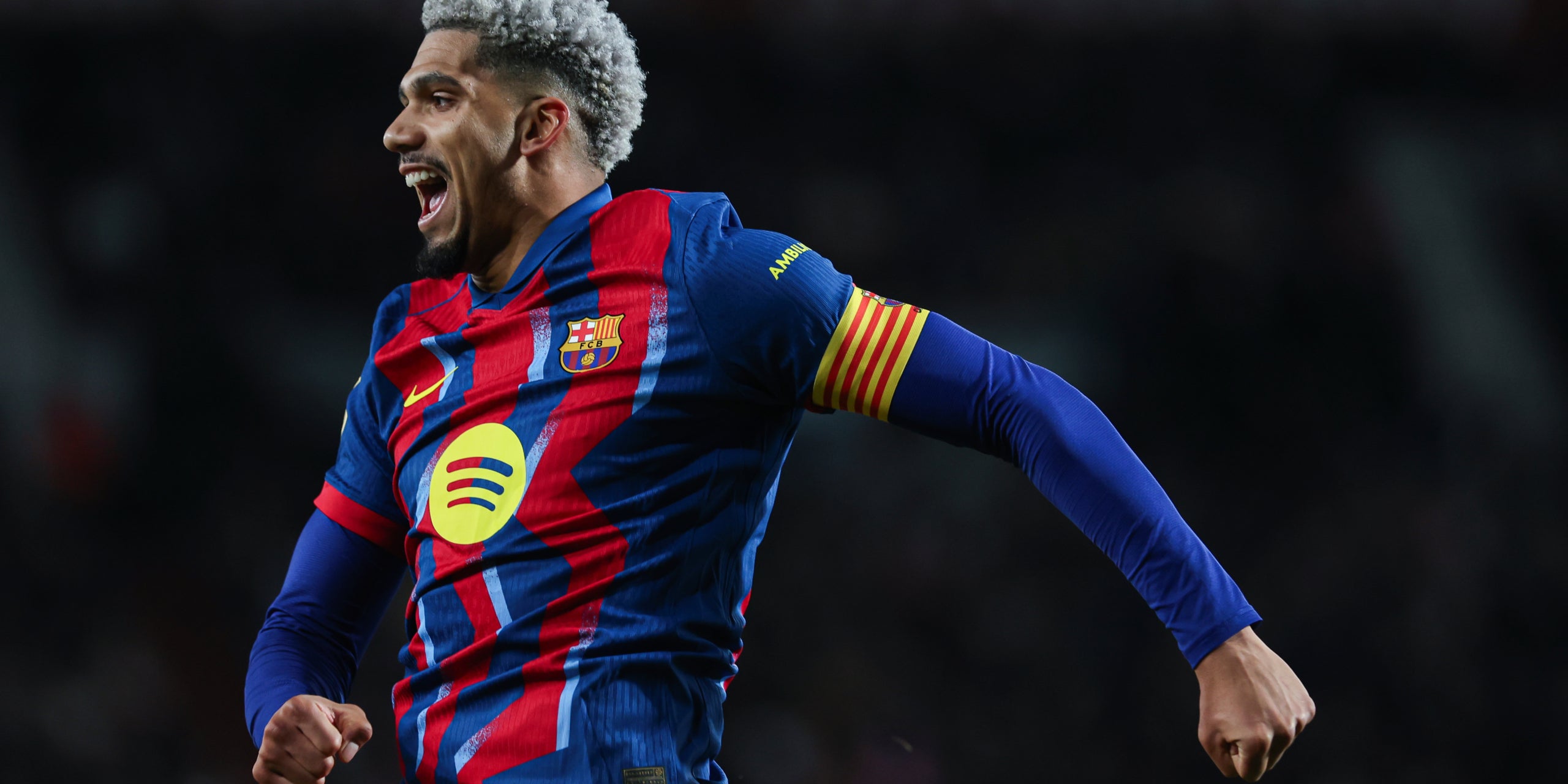 Ronald Araujo, celebrant el seu gol contra l'Albacete | Europa Press