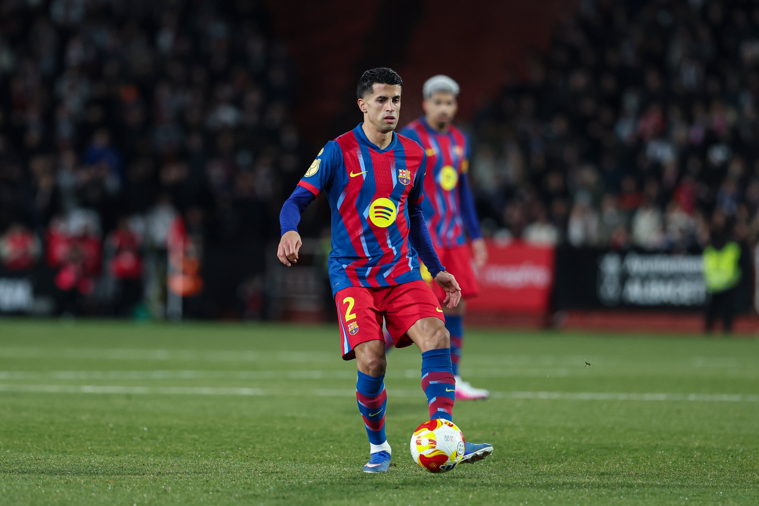 Joao Cancelo, durant l'Albacete-Barça | Europa Press