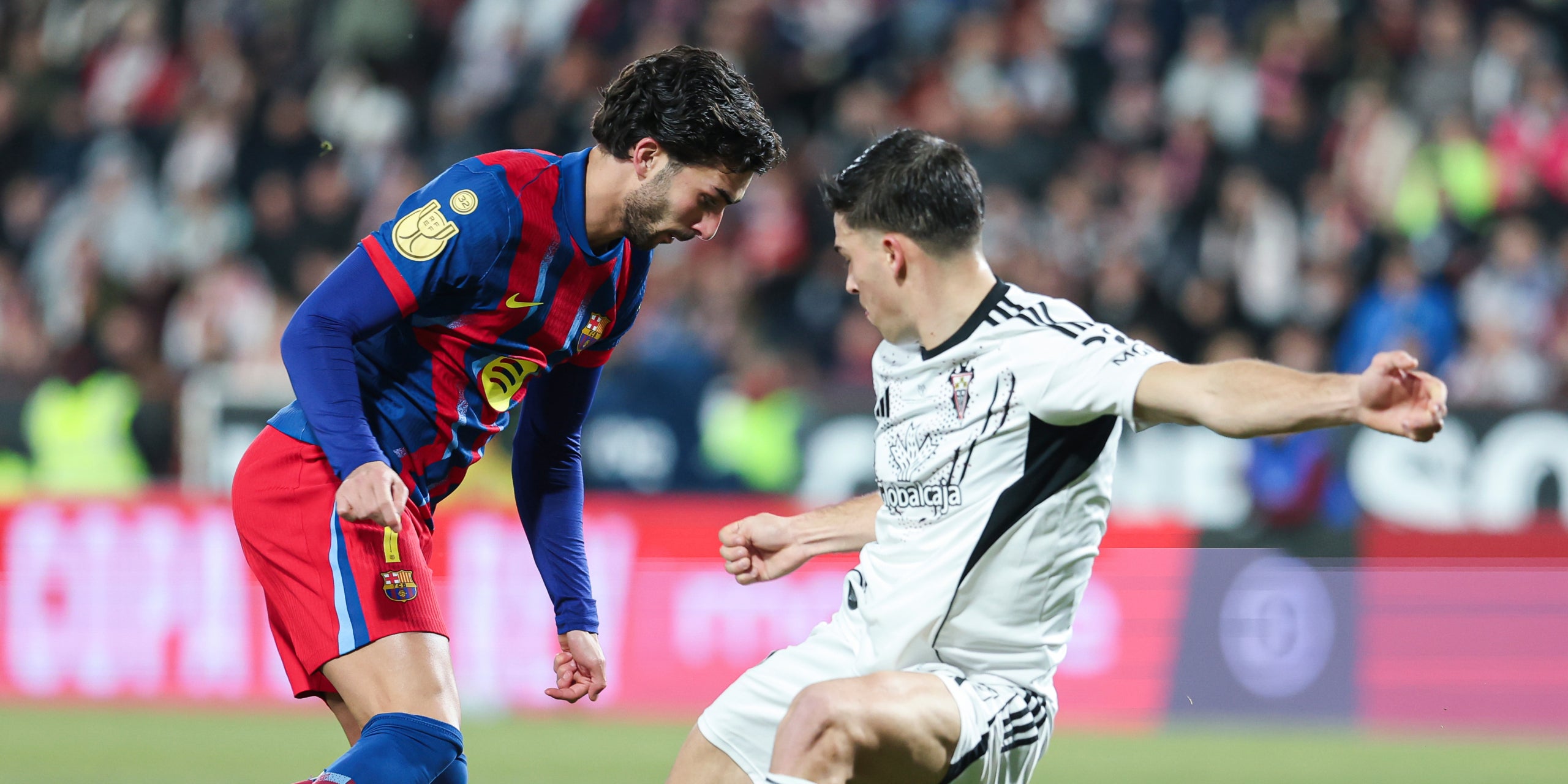 Ferran Torres i Javi Moreno, durant l'Albacete-Barça de Copa | Europa Press