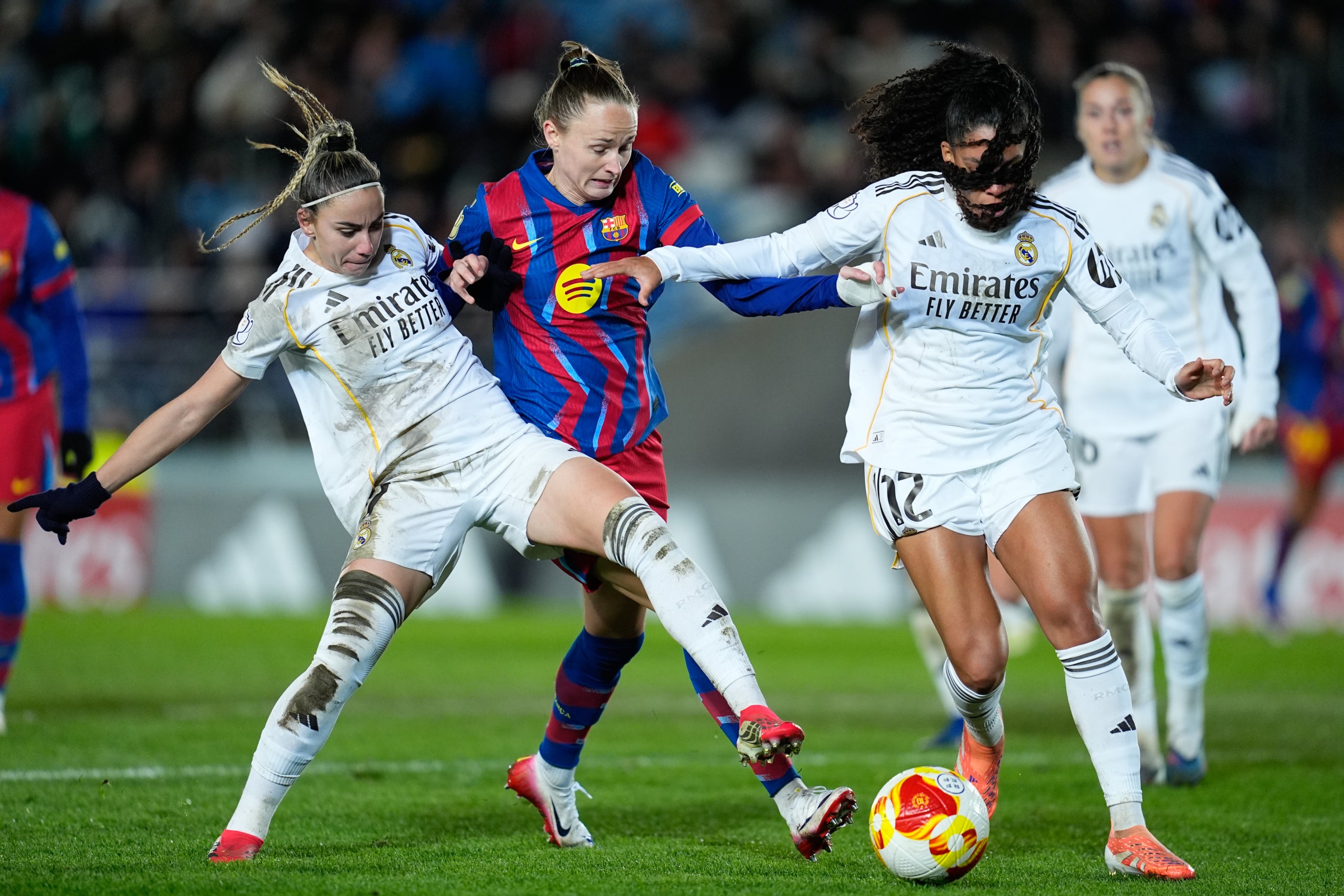 Caroline Graham Hansen, durante el último partido contra el Madrid | Europa Press