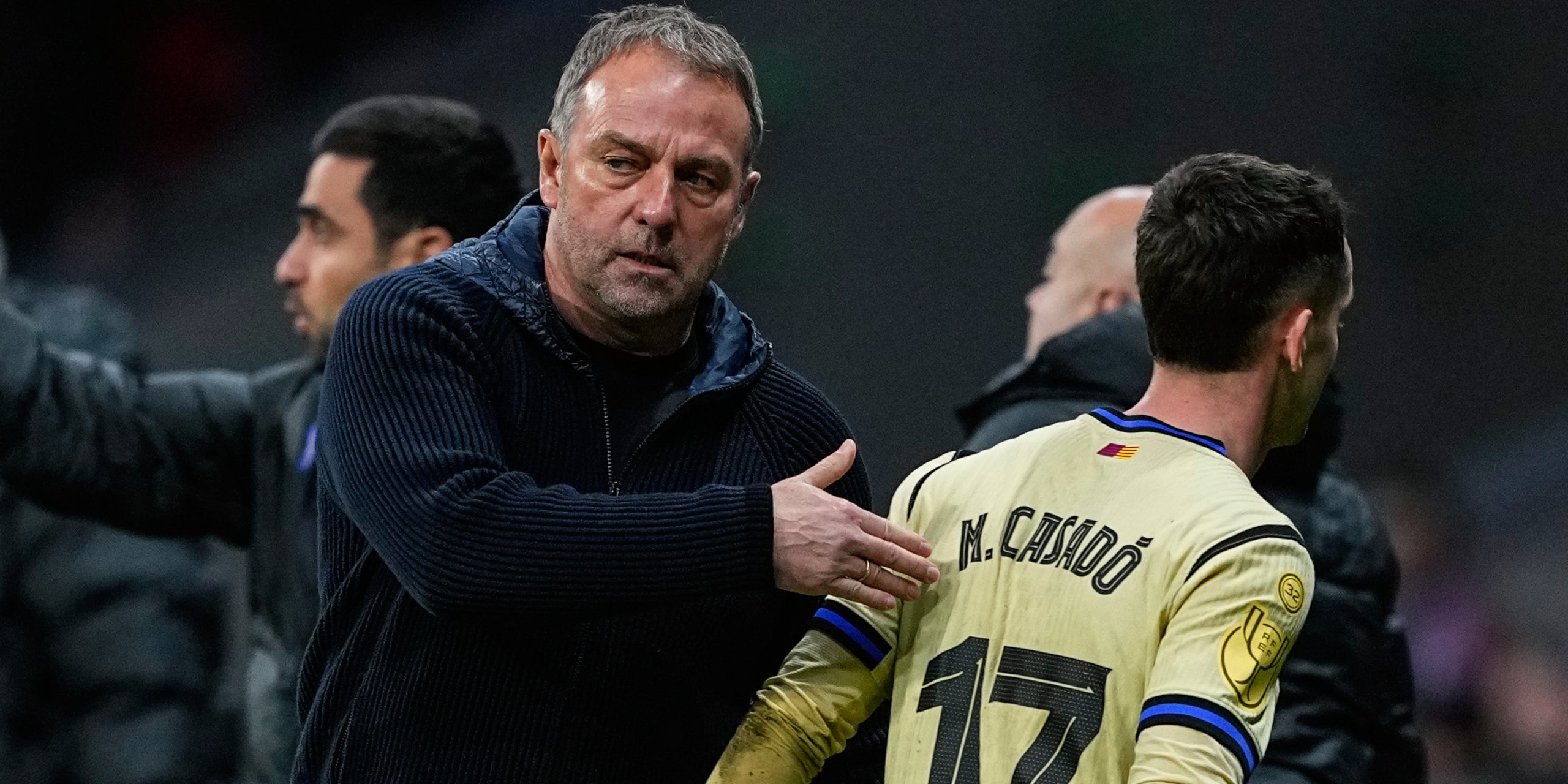 Hansi Flick, durant l'Atlètic de Madrid-Barça | Europa Press