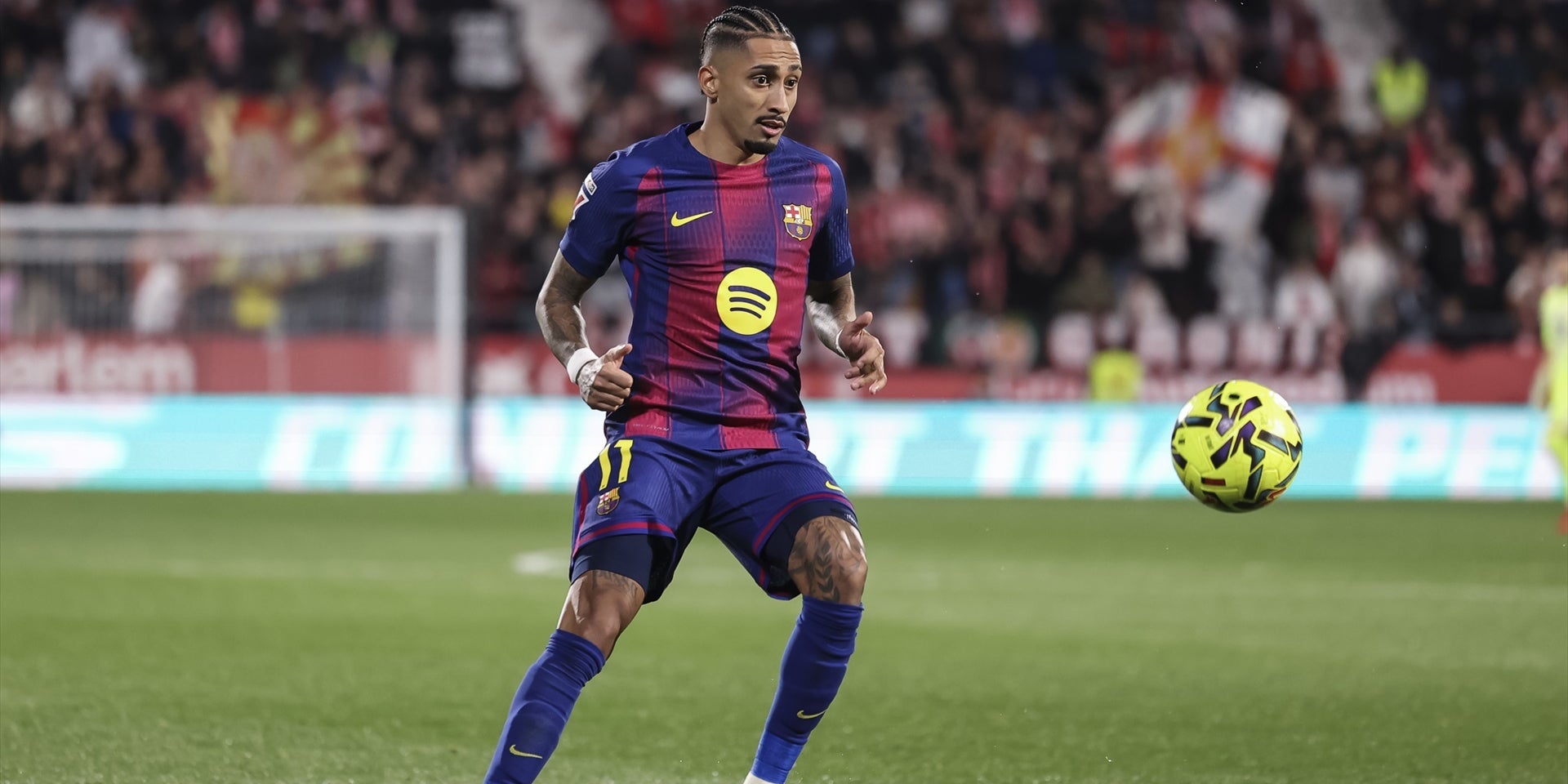 Raphinha durant un partit del Barça | Europa Press