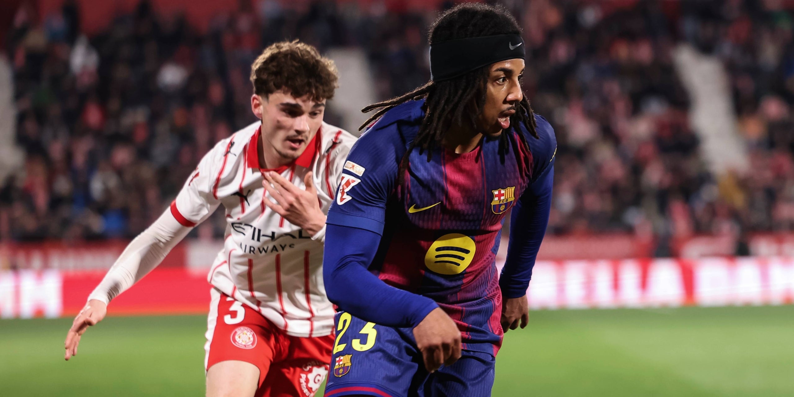 Jules Kounde, durant el Girona-Barça | Europa Press