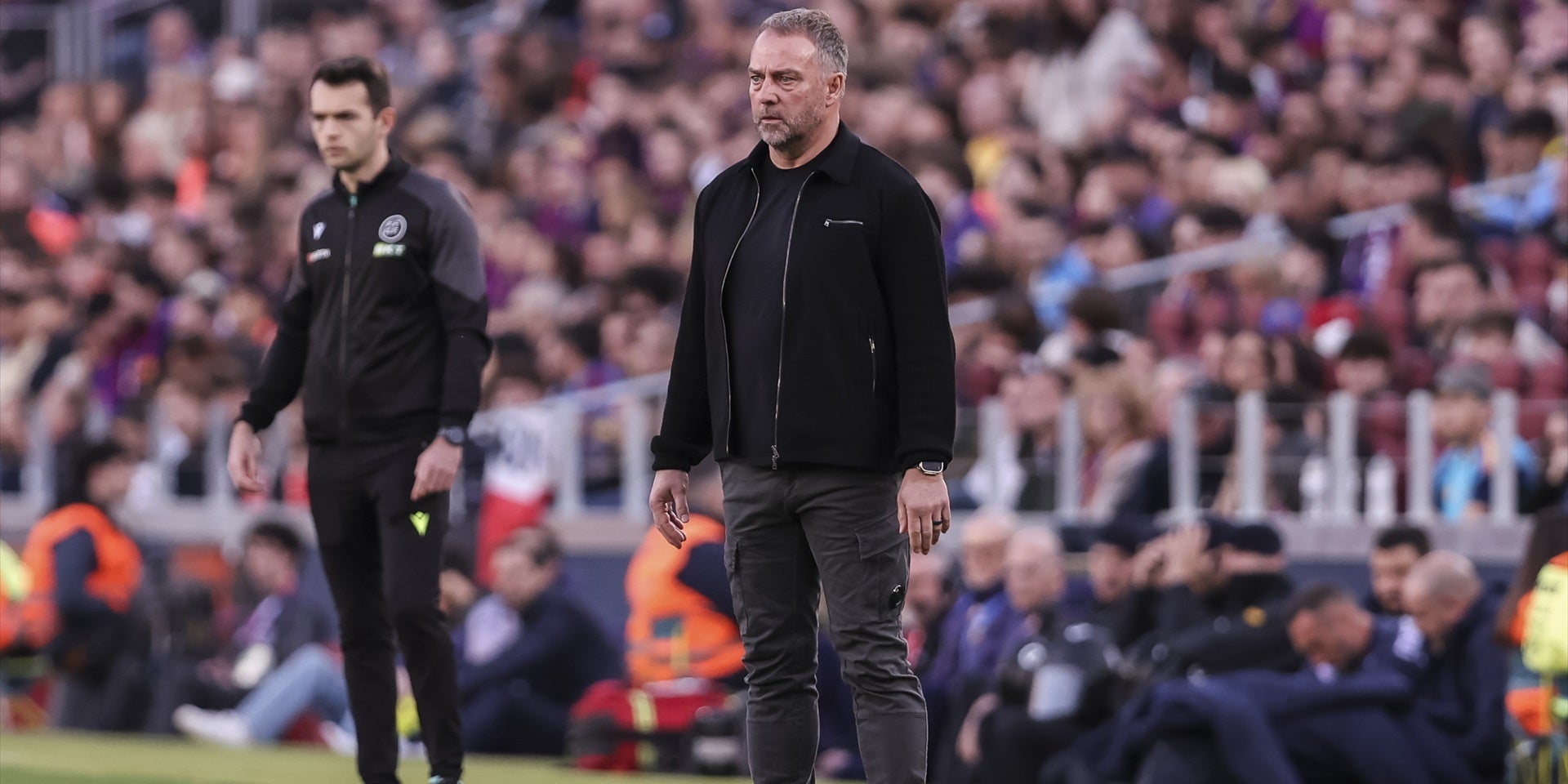 Hansi Flick durant el Barça-Llevant | Europa Press