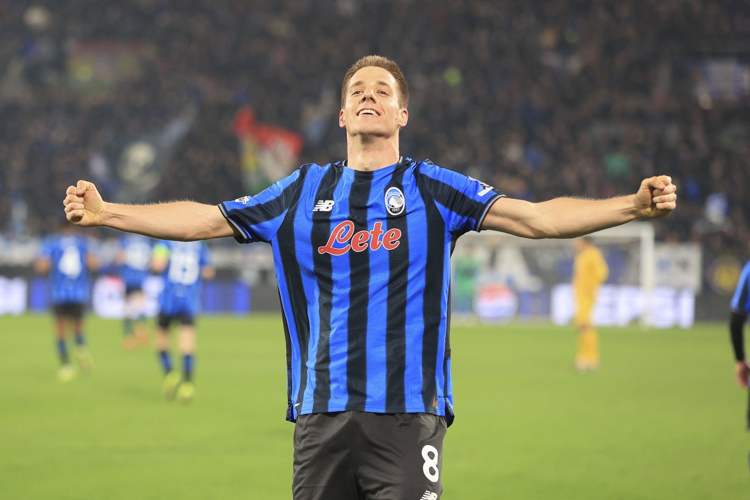 Mario Pasalic, celebrant un dels gols de l'Atalanta contra el Borussia Dortmund | Europa Press