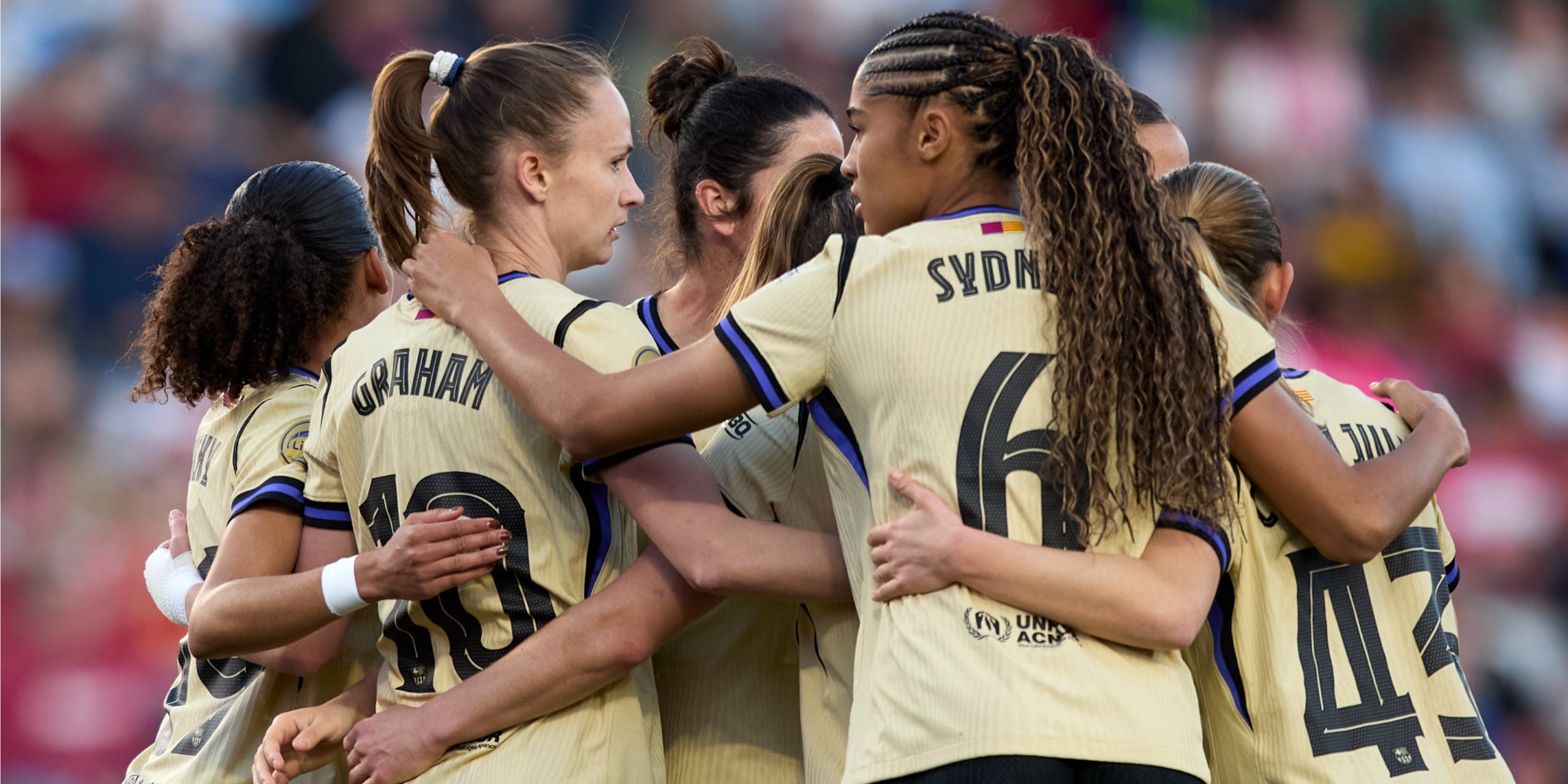 Les jugadores del Barça celebren el gol | FC Barcelona Femení