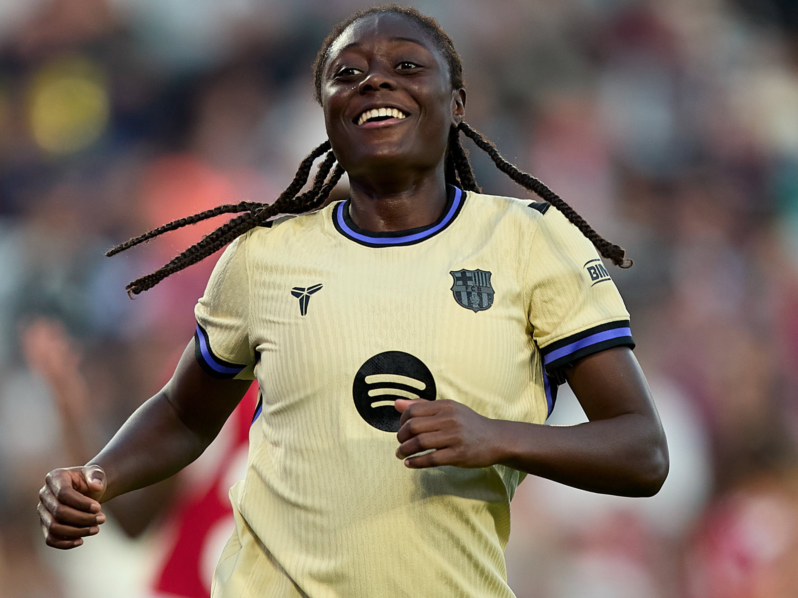 Aïcha celebra el seu primer gol amb el Barça | Barça Femení