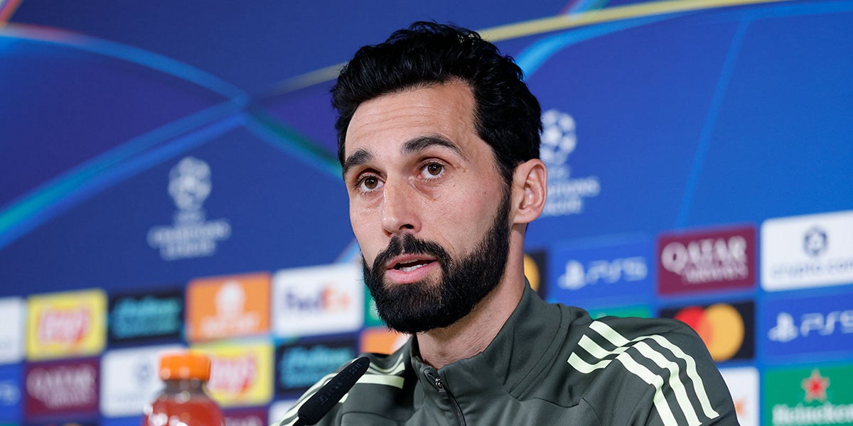 Álvaro Arbeloa, durant una roda de premsa amb el Madrid | Reial Madrid