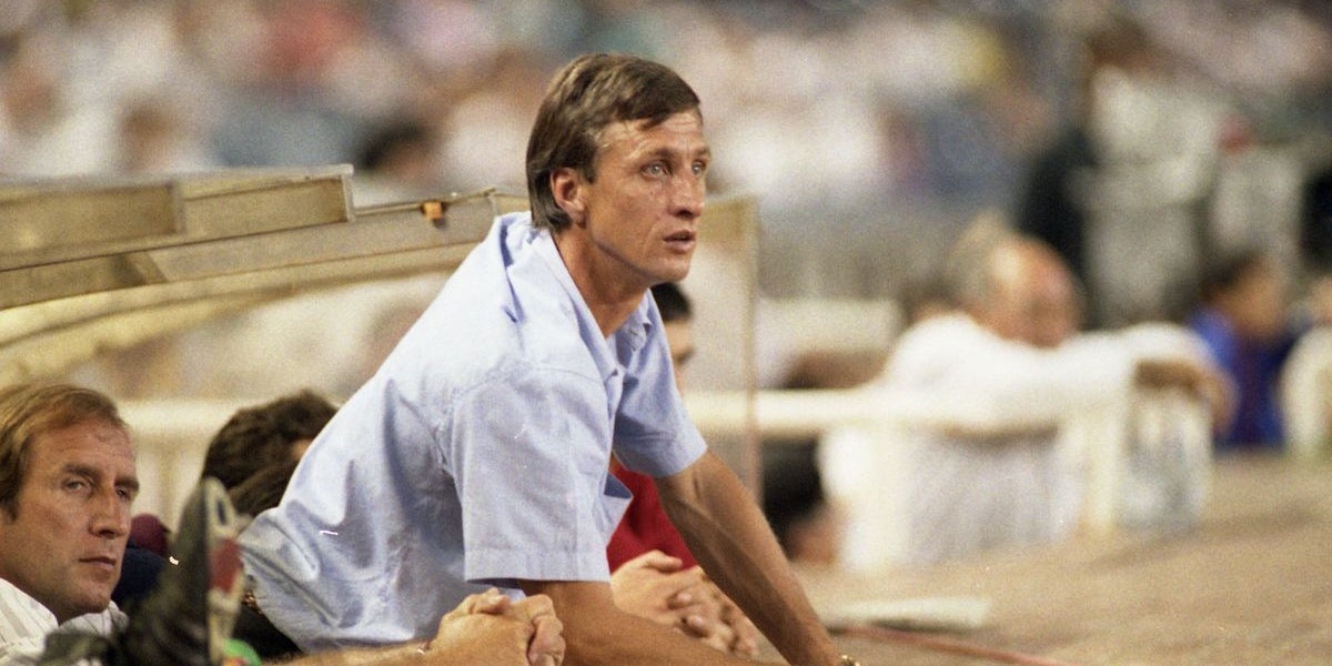 Johan Cruyff, durant un partit com a entrenador del Barça | FC Barcelona