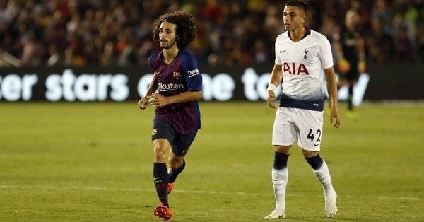 Marc Cucurella, durant un partit amb el Barça | Europa Press