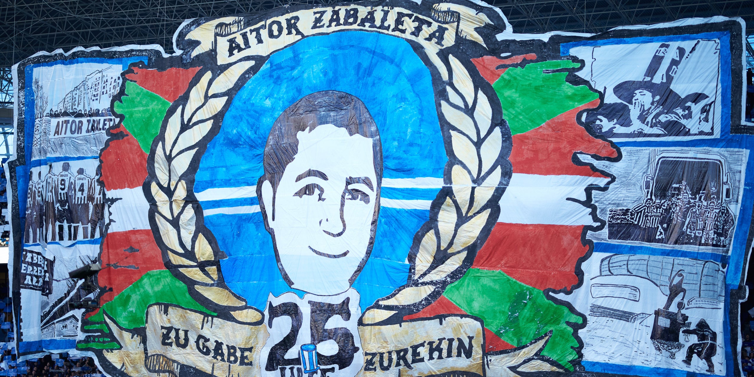 Homenatge a Aitor Zabaleta pel 25è aniversari del seu assassinat a la graderia de la Reial Societat | Europa Press