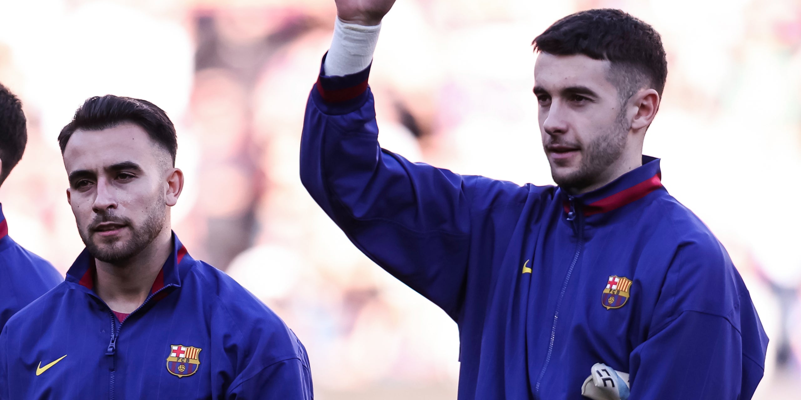 Eric Garcia i Joan Garcia, abans d'un partit del Barça | Europa Press