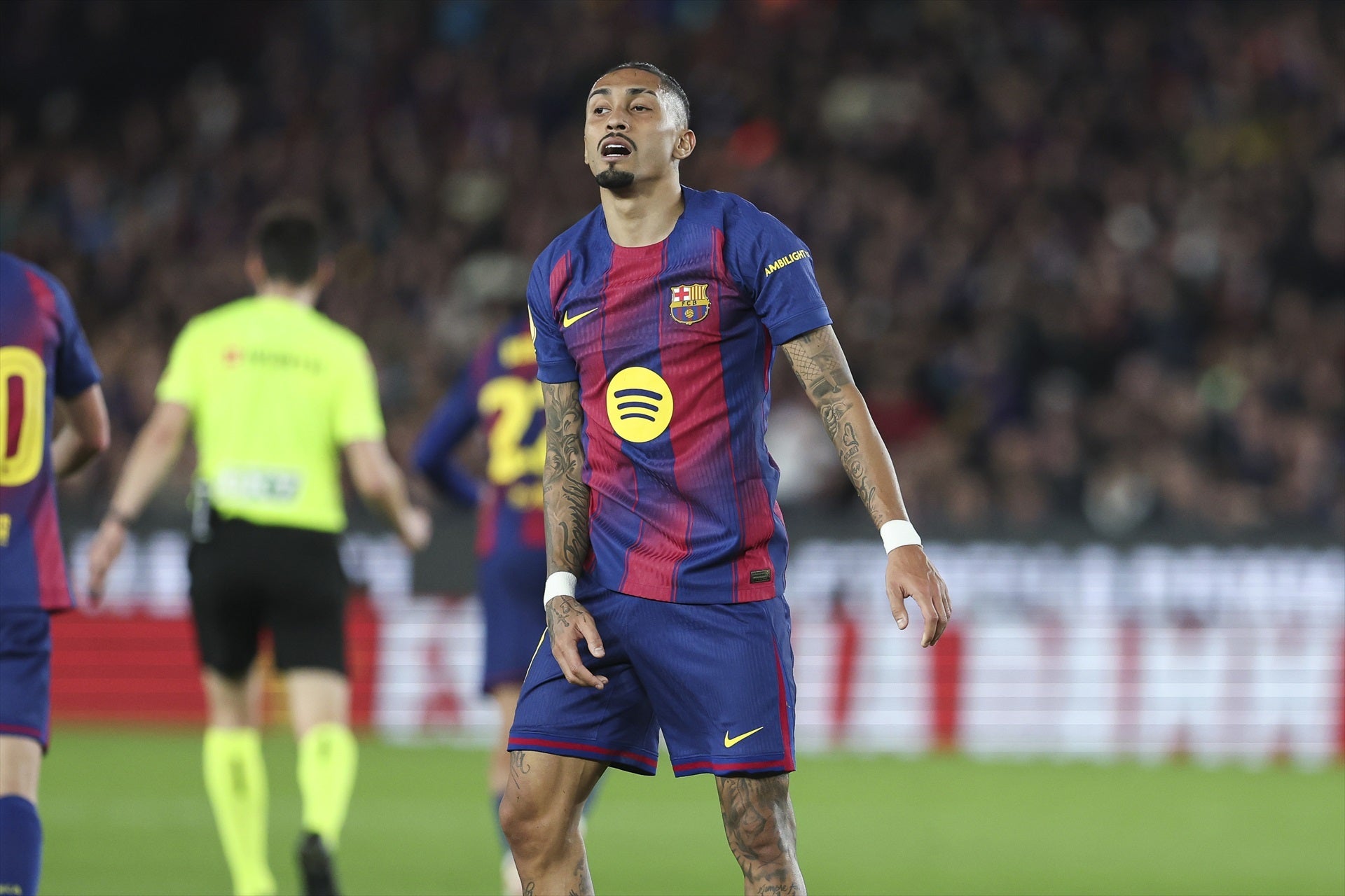 Raphinha durant un partit del Barça | Europa Press