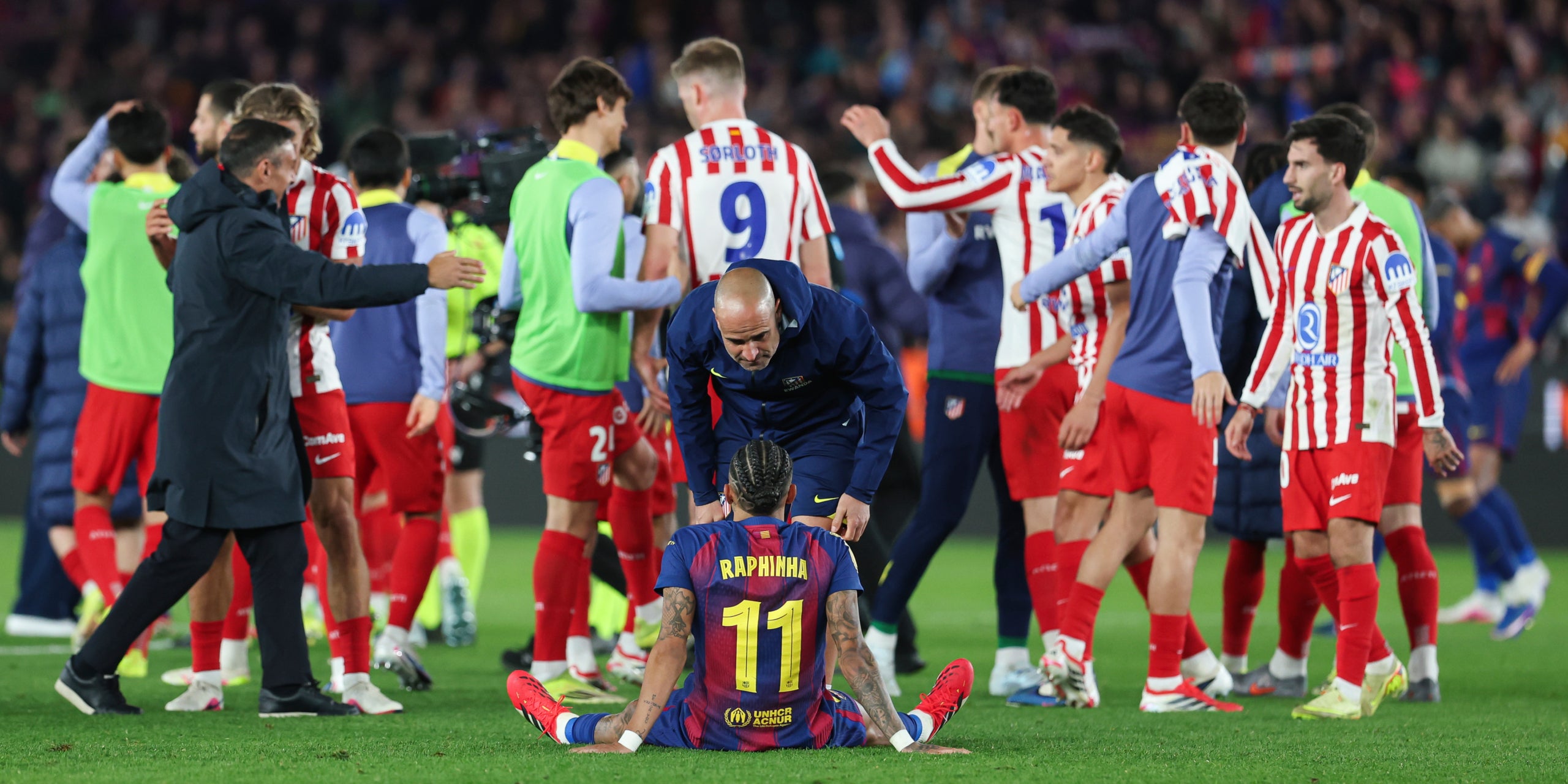 Raphinha, abatut després de les semifinals de Copa contra l'Atlètic | Europa Press