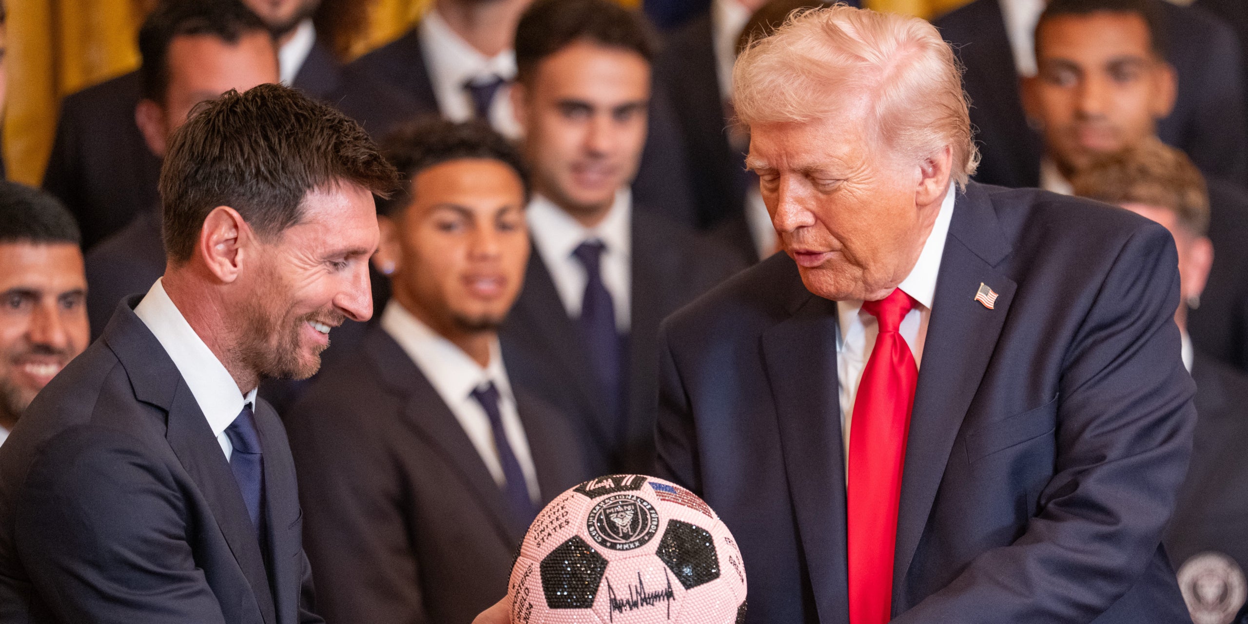 Leo Messi i Donald Trump, durant la visita de l'argentí a la Casa Blanca | @WhiteHouse