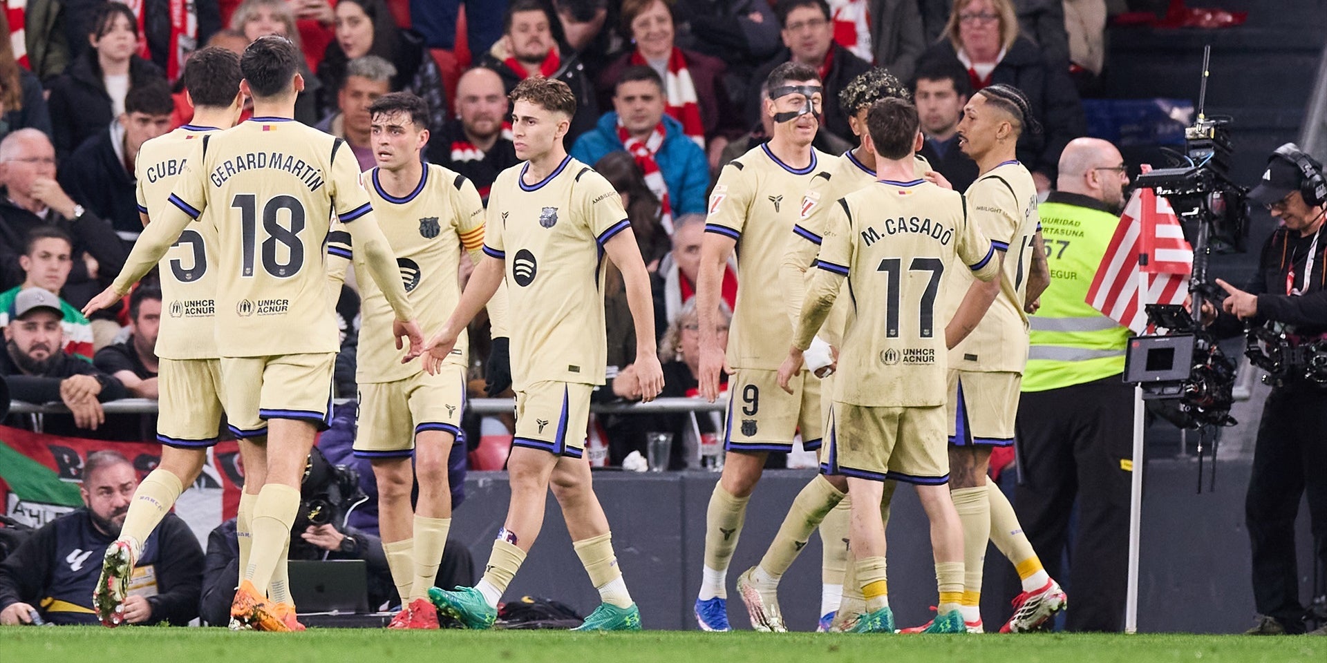 Jugadors del Barça celebren el gol | Europa Press