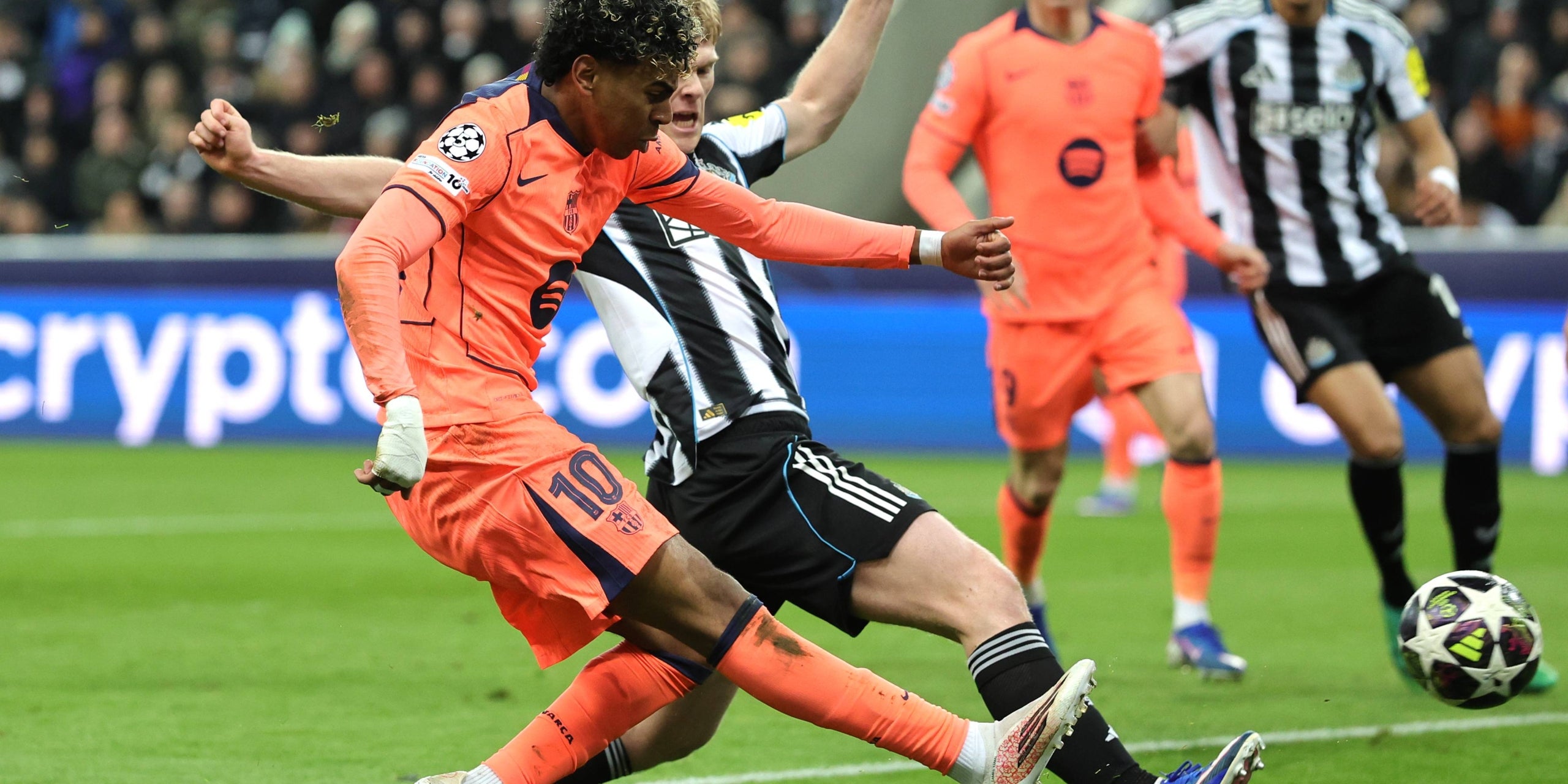 Lamine Yamal, durant el Newcastle-Barça | Europa Press