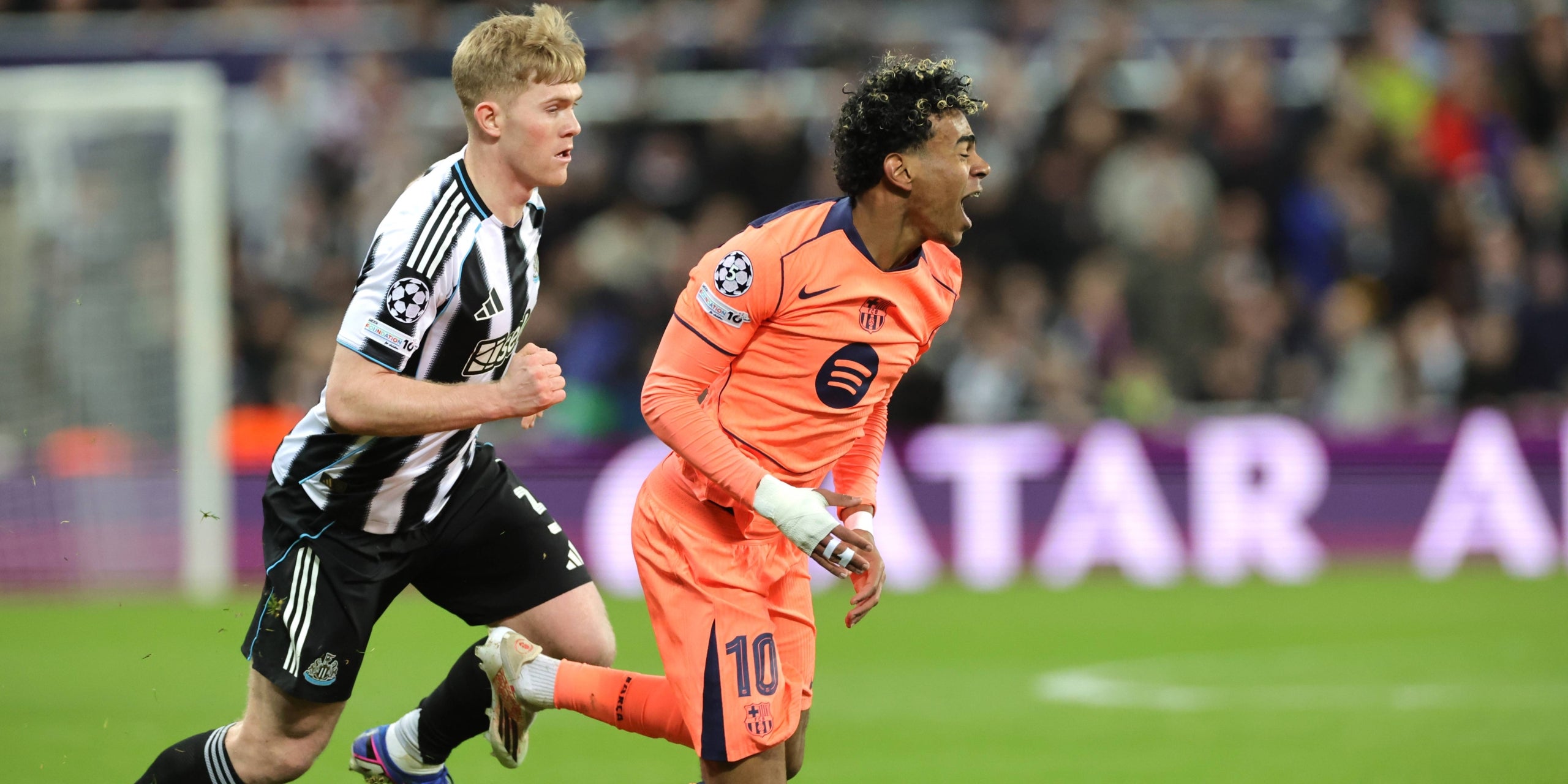 Lamine Yamal, durant el Newcastle-Barça de l'anada | Europa Press