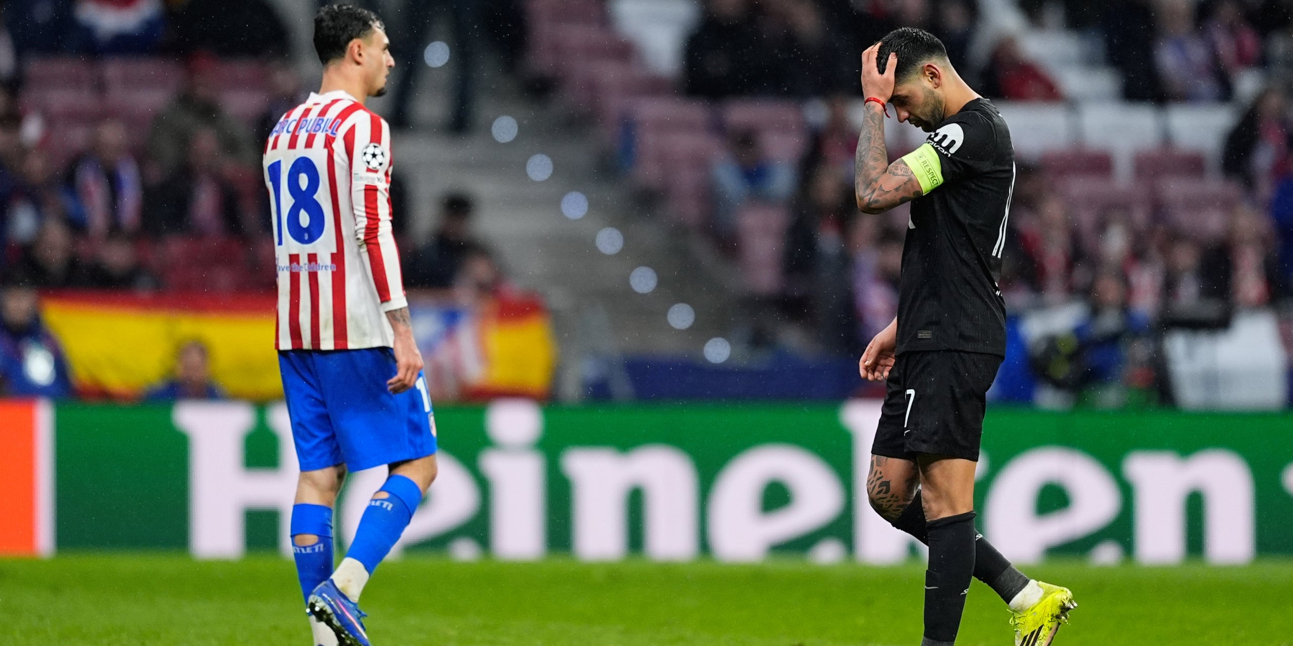 El Cuti Romero, lamentant-se durant el Tottenham-Atlètic de Madrid | Europa Press