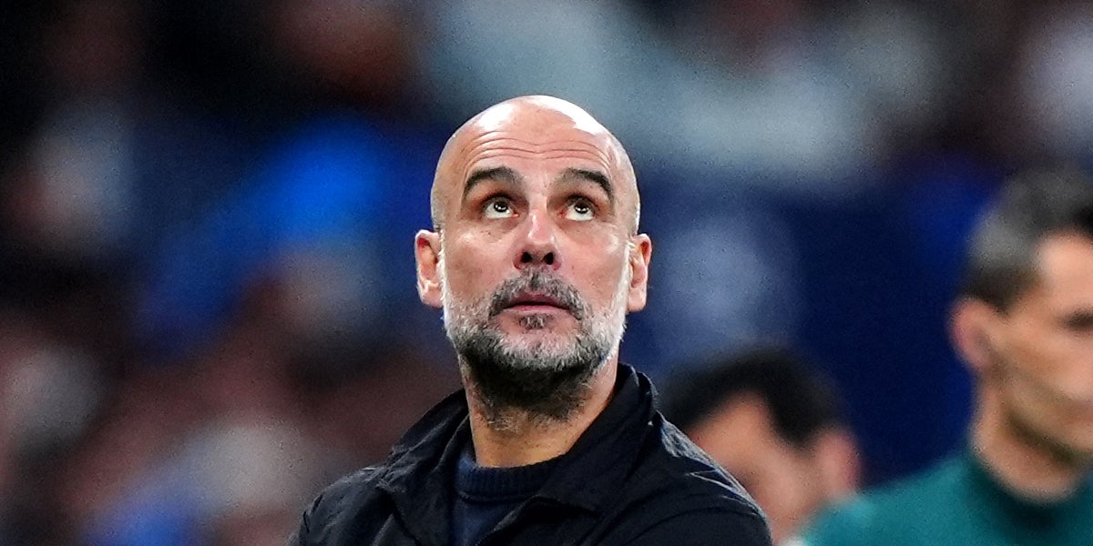 Pep Guardiola, durant el Madrid-Manchester City de Champions | Europa Press