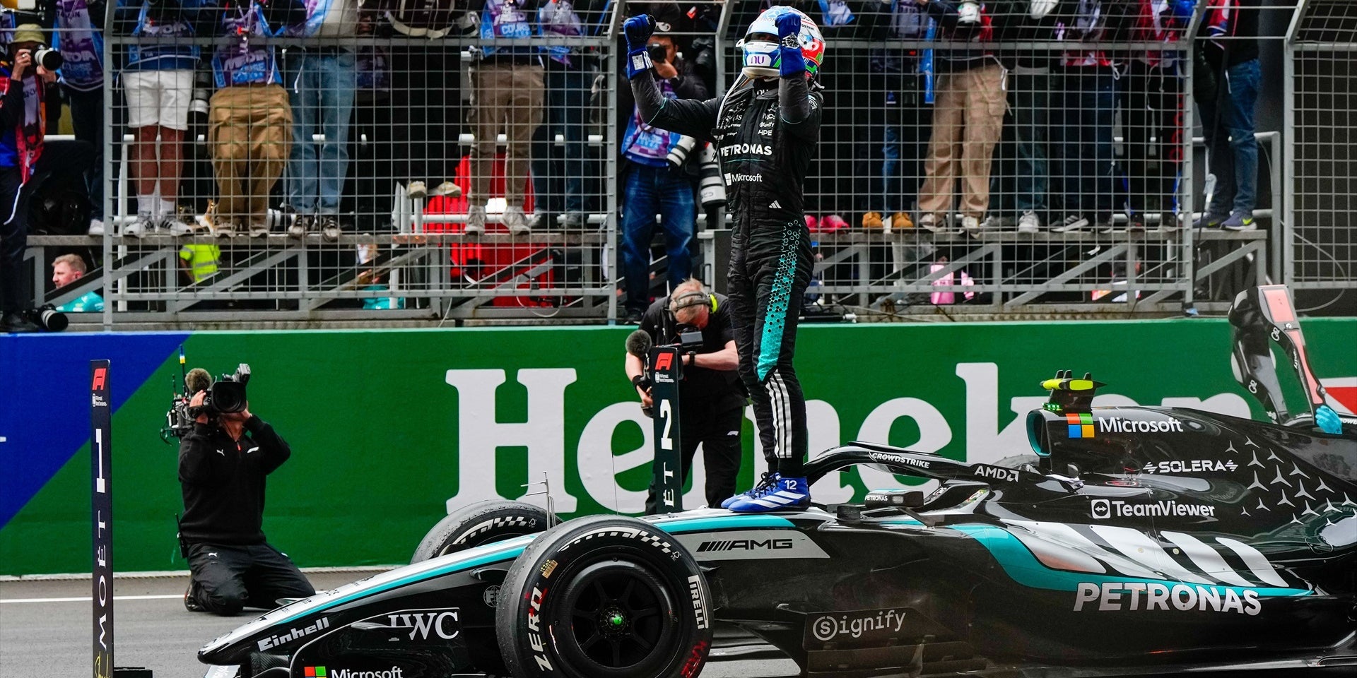 Kimi Antonelli celebra la seva victòria | Europa Press