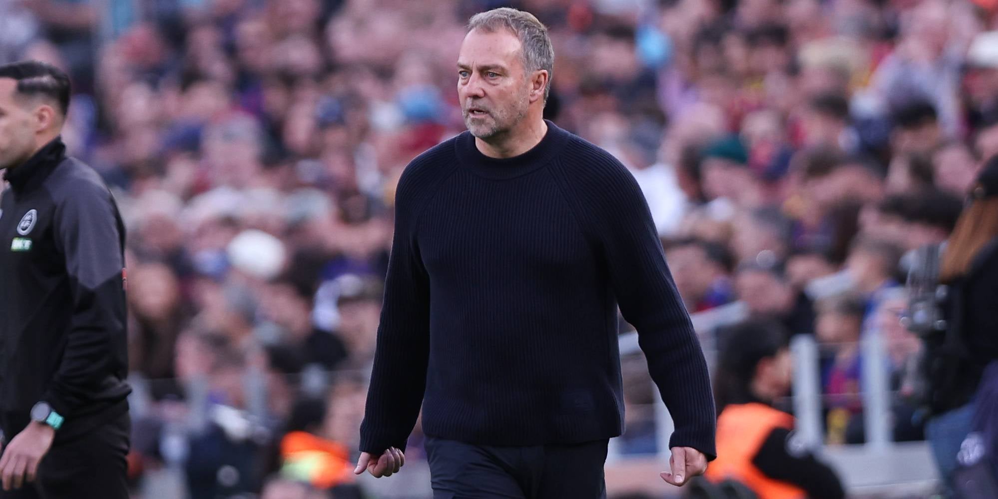 Hansi Flick, entrenador del Barça, durant el partit contra el Sevilla | Europa Press