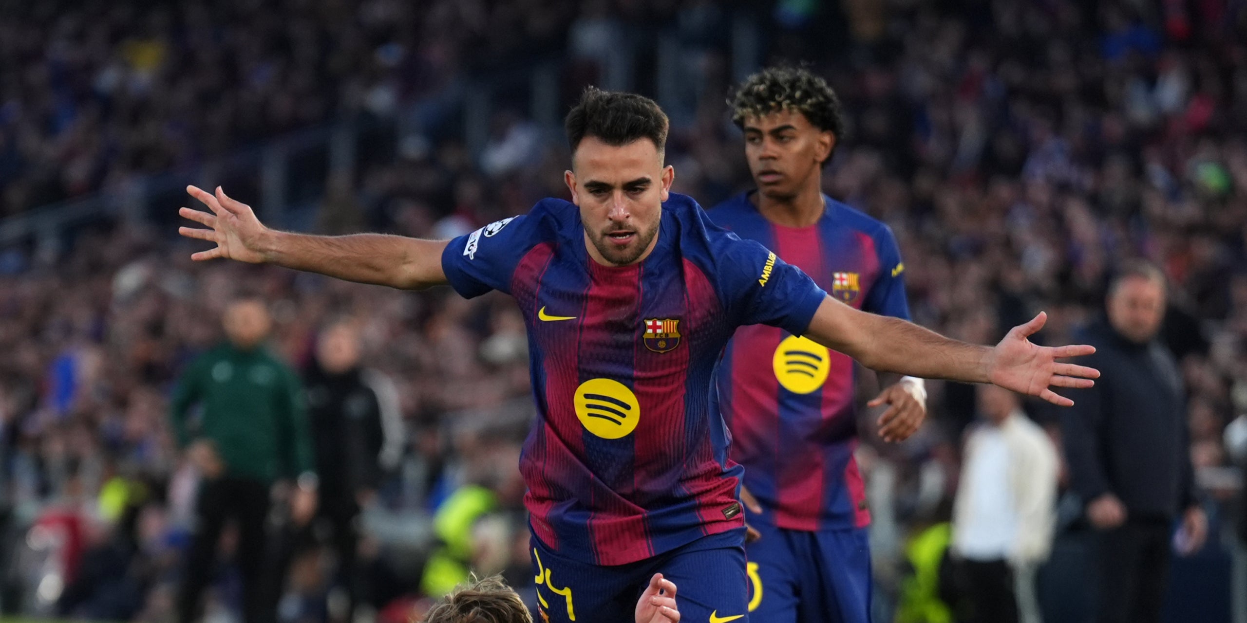 Eric Garcia, durant el Barça-Newcastle de Champions | Europa Press