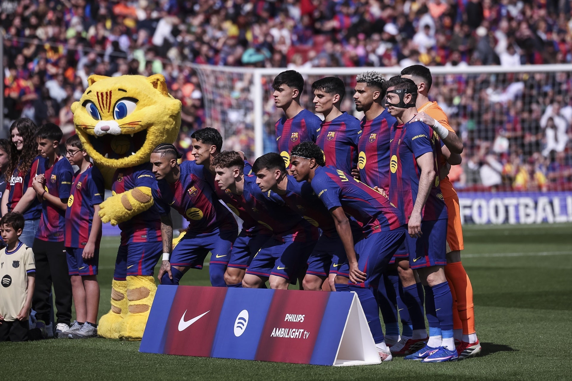 Jugadors del Barça abans del partit | Europa Press