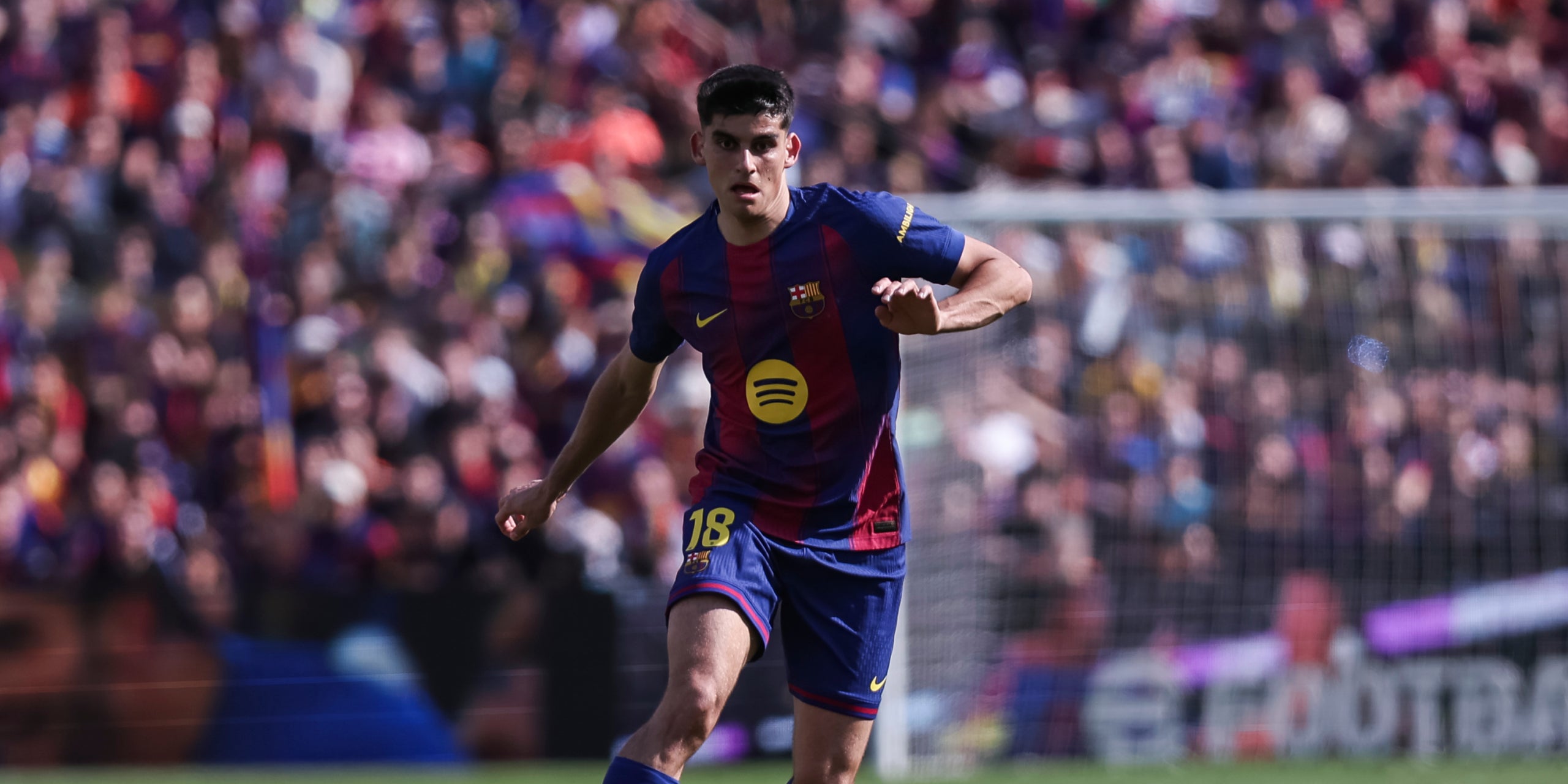 Gerard Martín, durant un partit amb el Barça | Europa Press