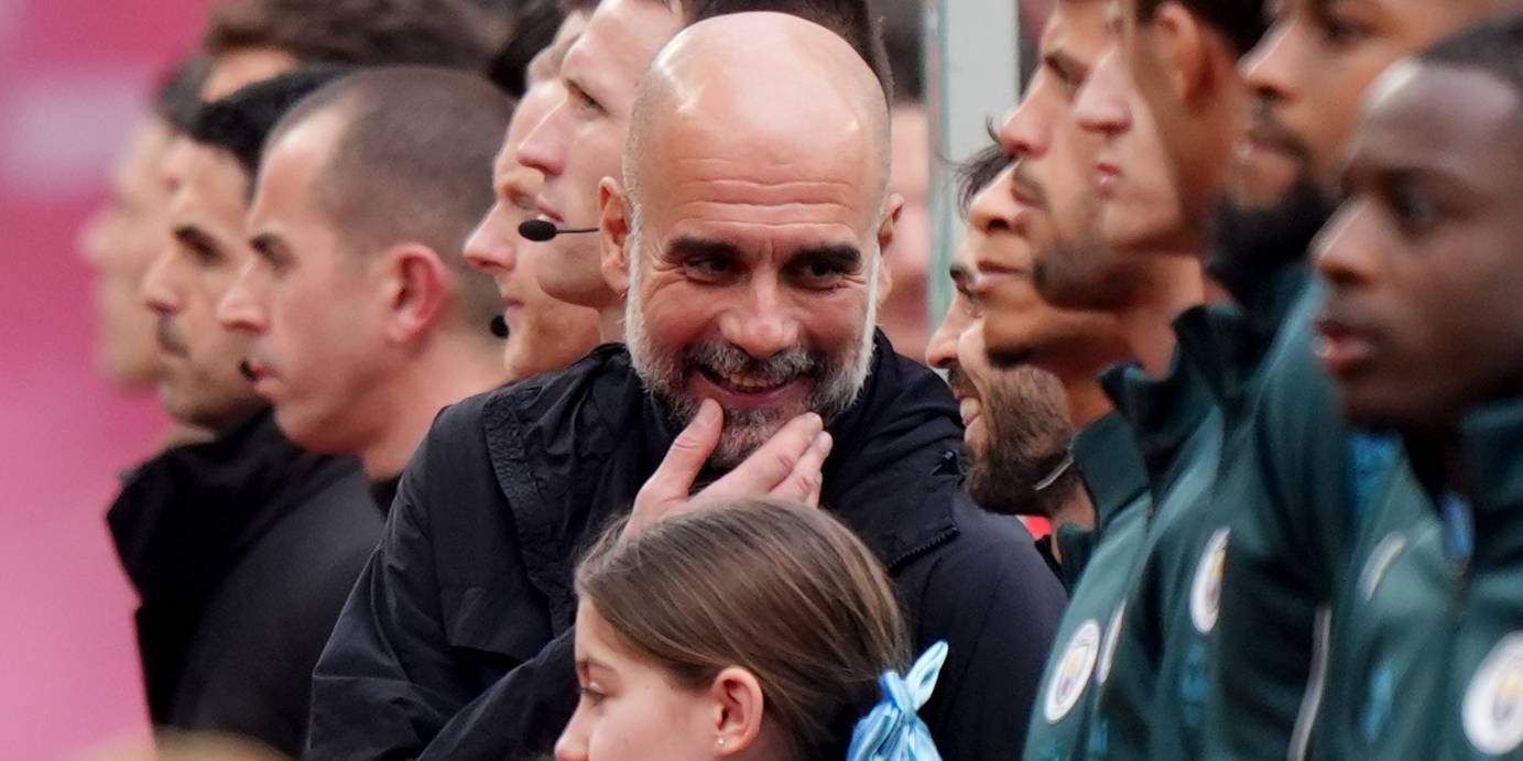 Pep Guardiola, durante la final de la Carabao Cup contra el Arsenal | Europa Press