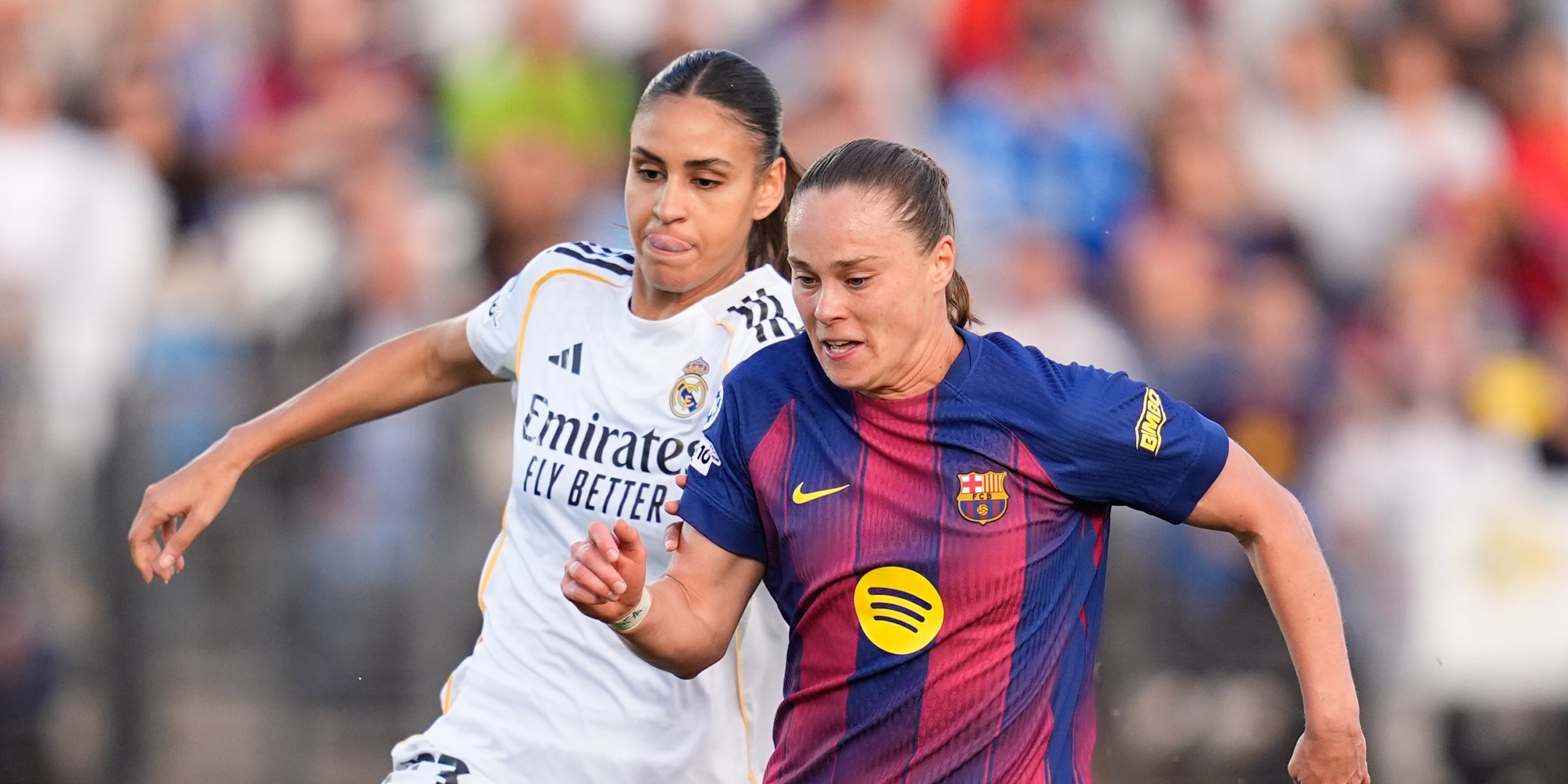 Ewa Pajor, durant el Madrid-Barça de Champions | Europa Press